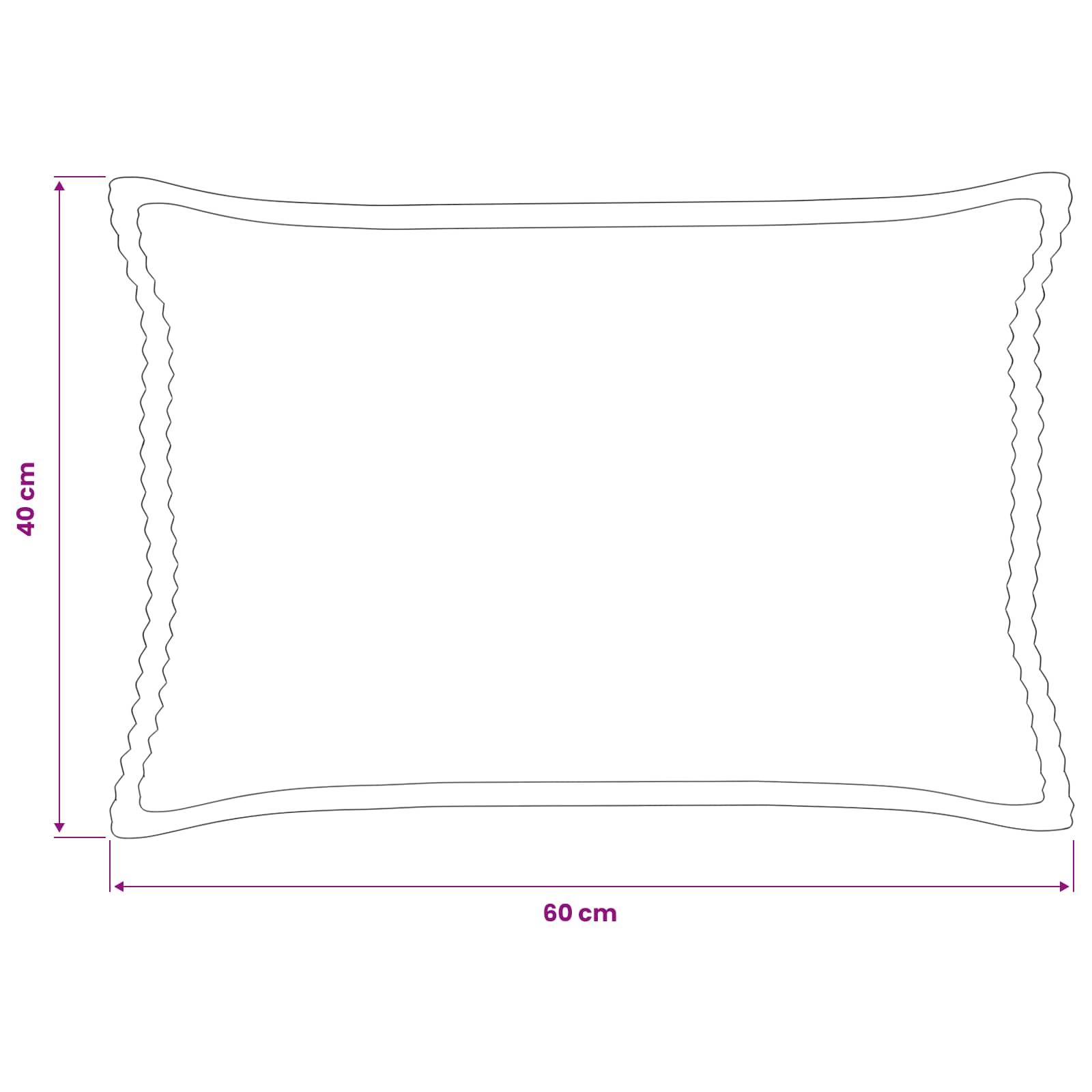 Párna huzat 2 db houten barna 40 x 60 cm cord