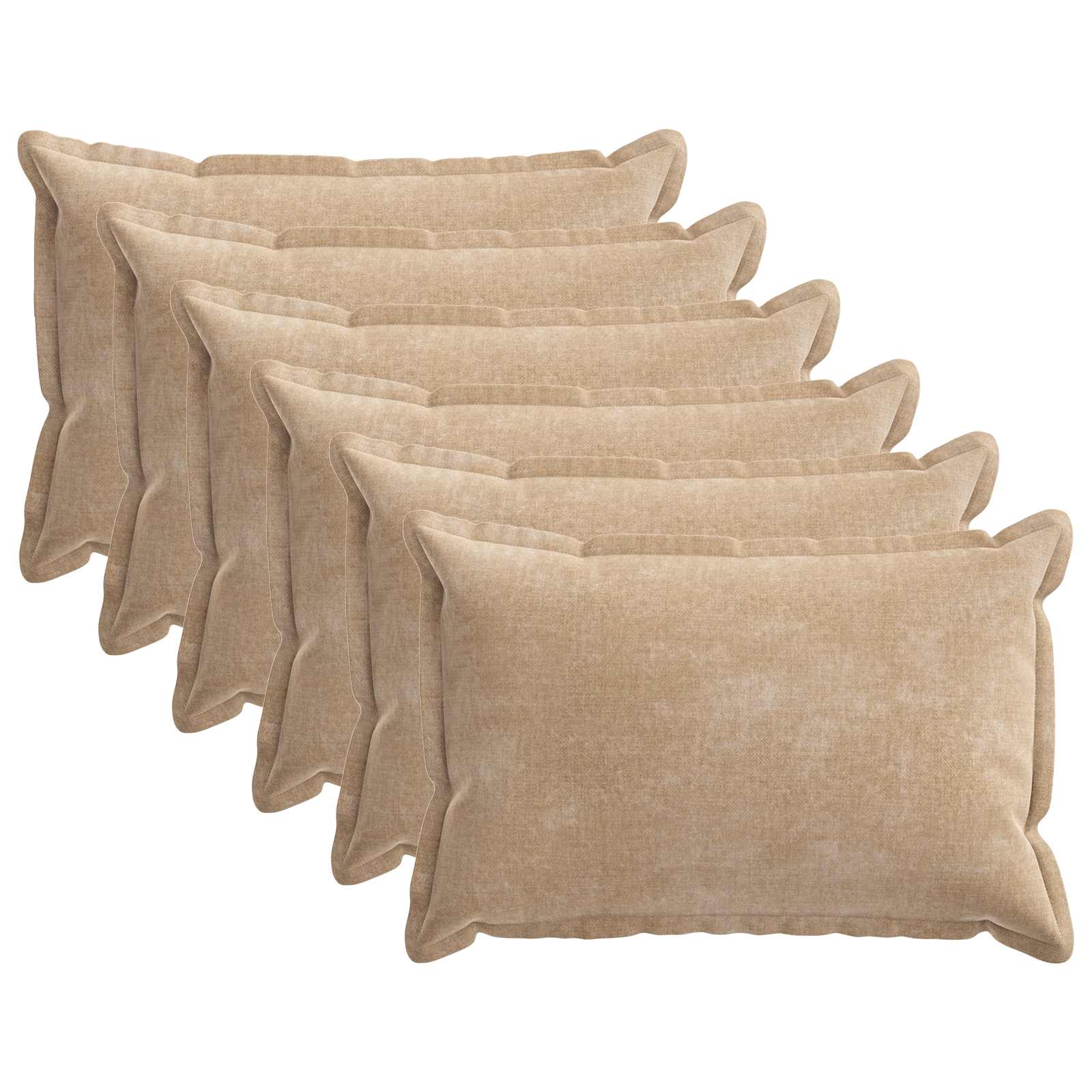 Párna huzat 6 db houten tópszínű 40 x 60 cm chenille szövet