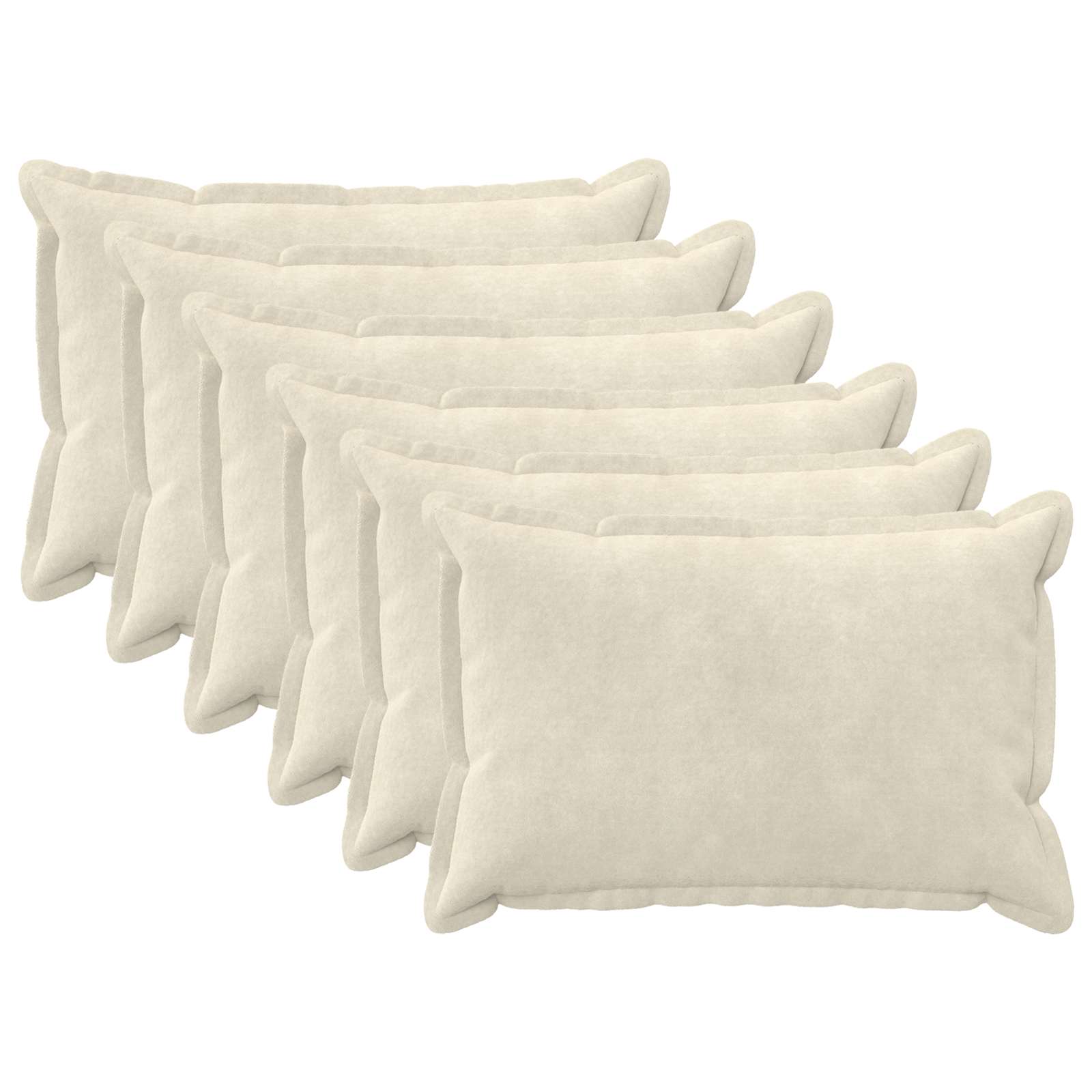 Párna huzat 6 pcs houten krémszínű 40 x 60 cm mikroszálas plüss