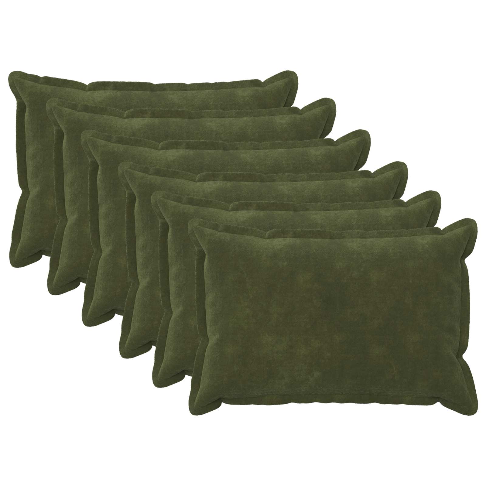 Párna huzat 6 pcs houten zöld 40 x 60 cm mikroszálas plüss