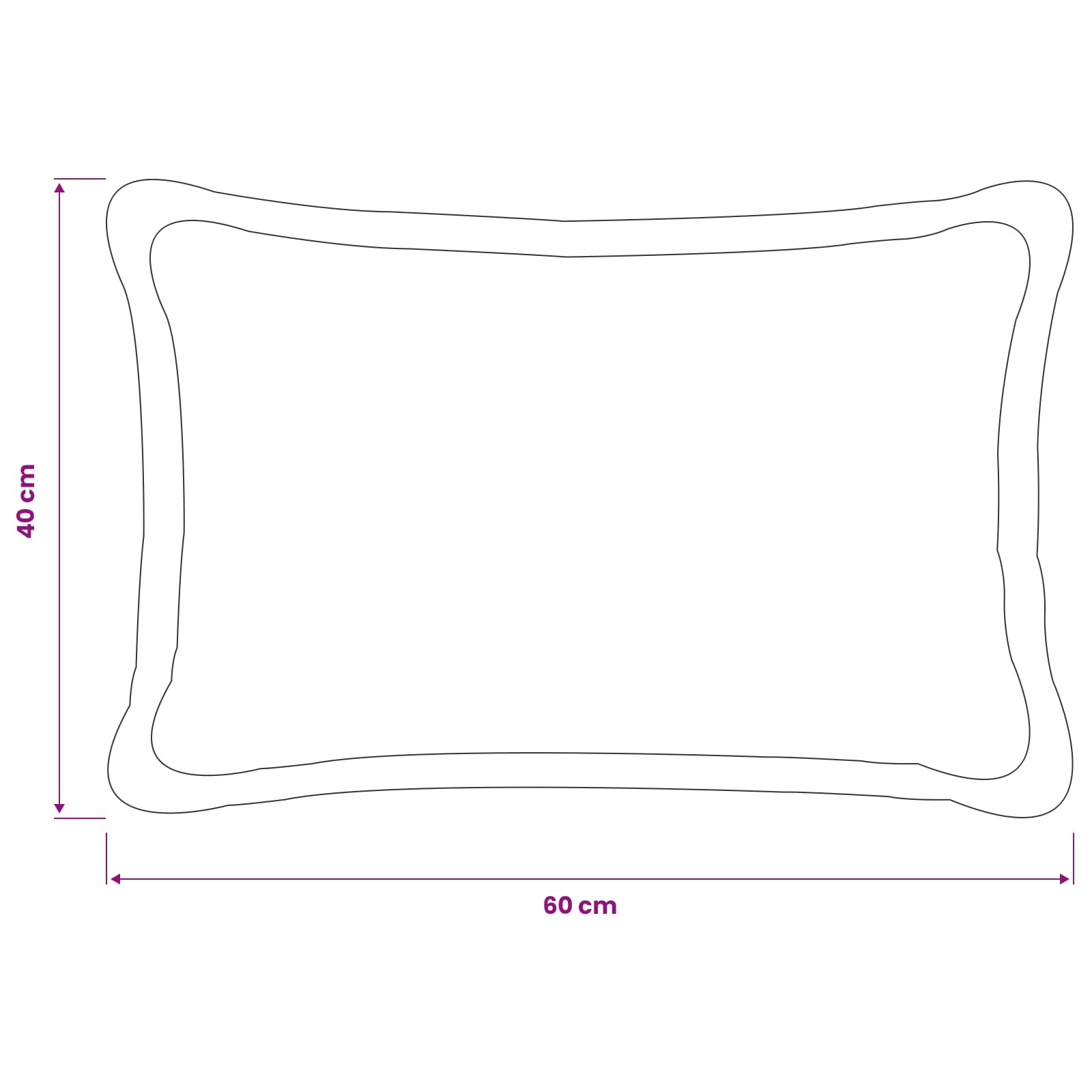 Párna huzat 2 pcs houten sötétszürke 40 x 60 cm bouclé