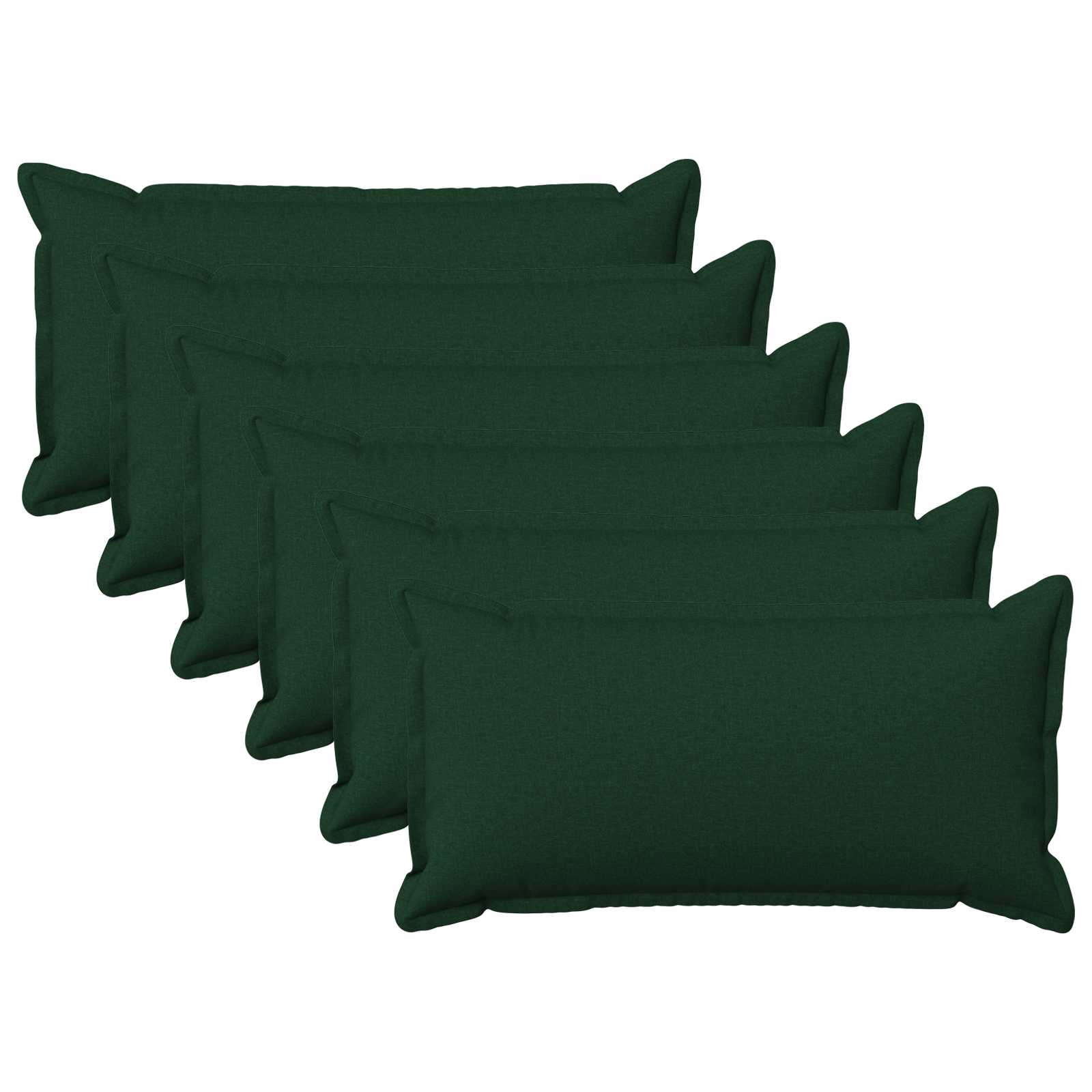 Párna huzat 6 pcs houten sötétzöld 40 x 70 cm műlenszövet