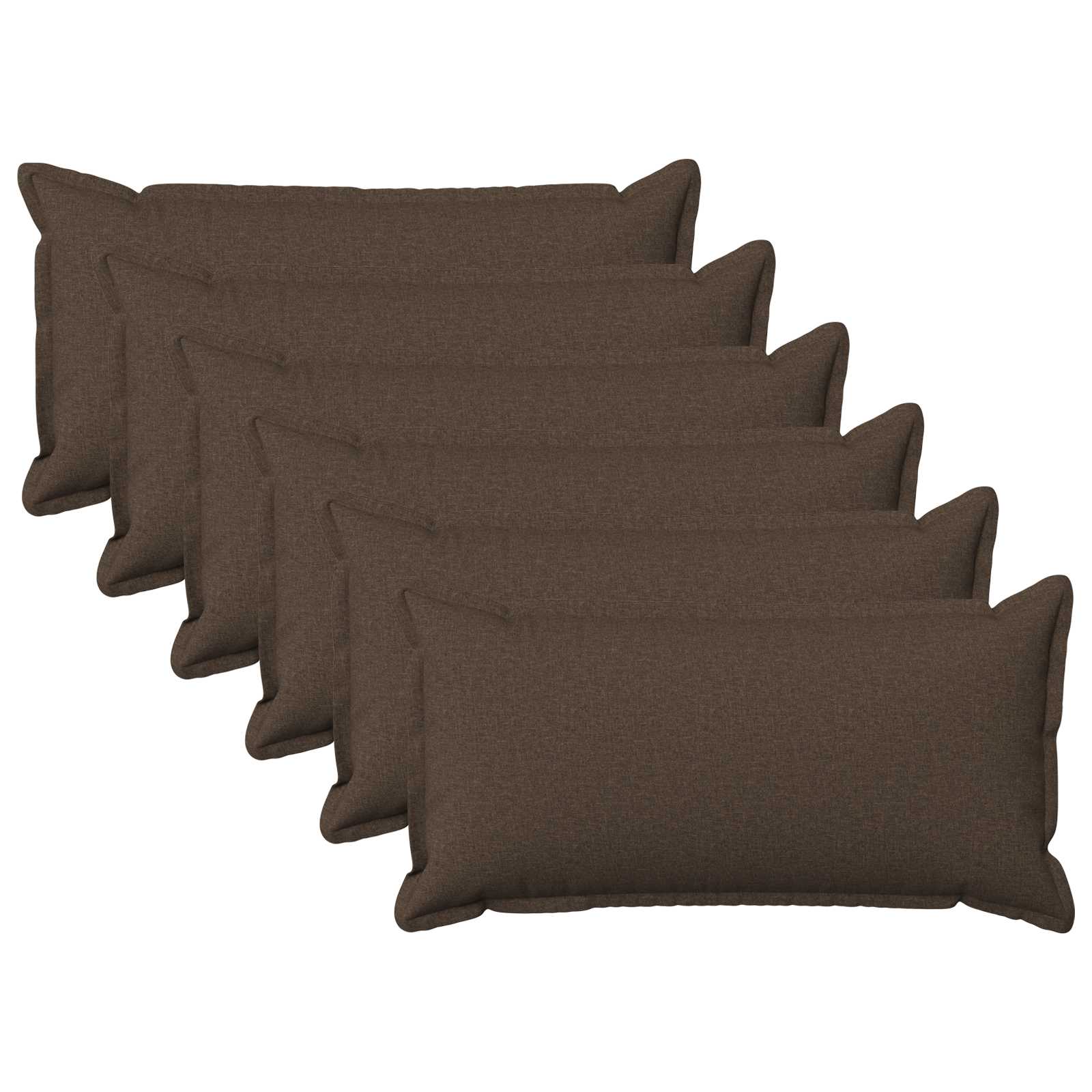 Párna huzat 6 pcs houten tópszínű 40 x 70 cm műlenszövet