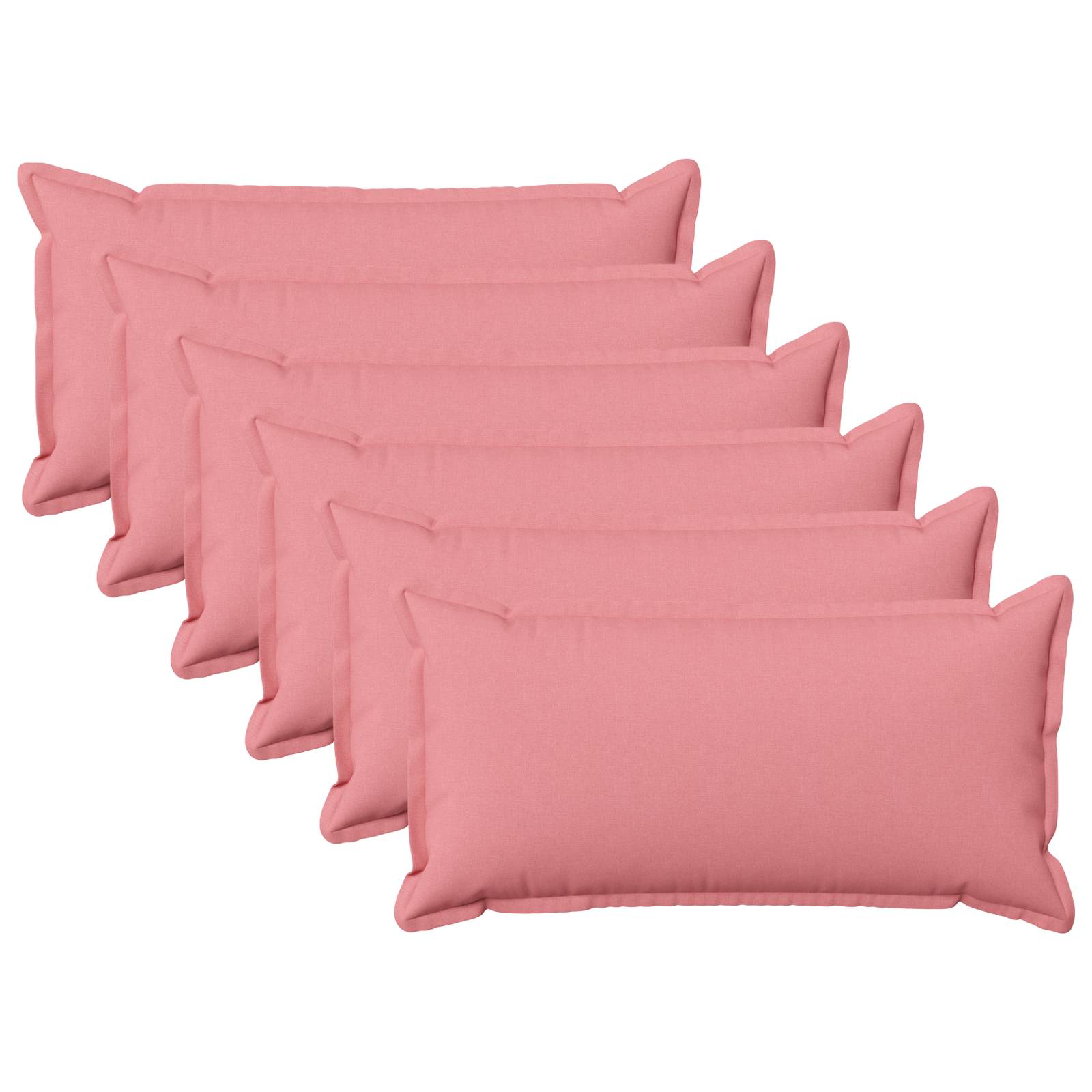 Párna huzat 6 pcs houten rózsaszín 40 x 70 cm műlenszövet