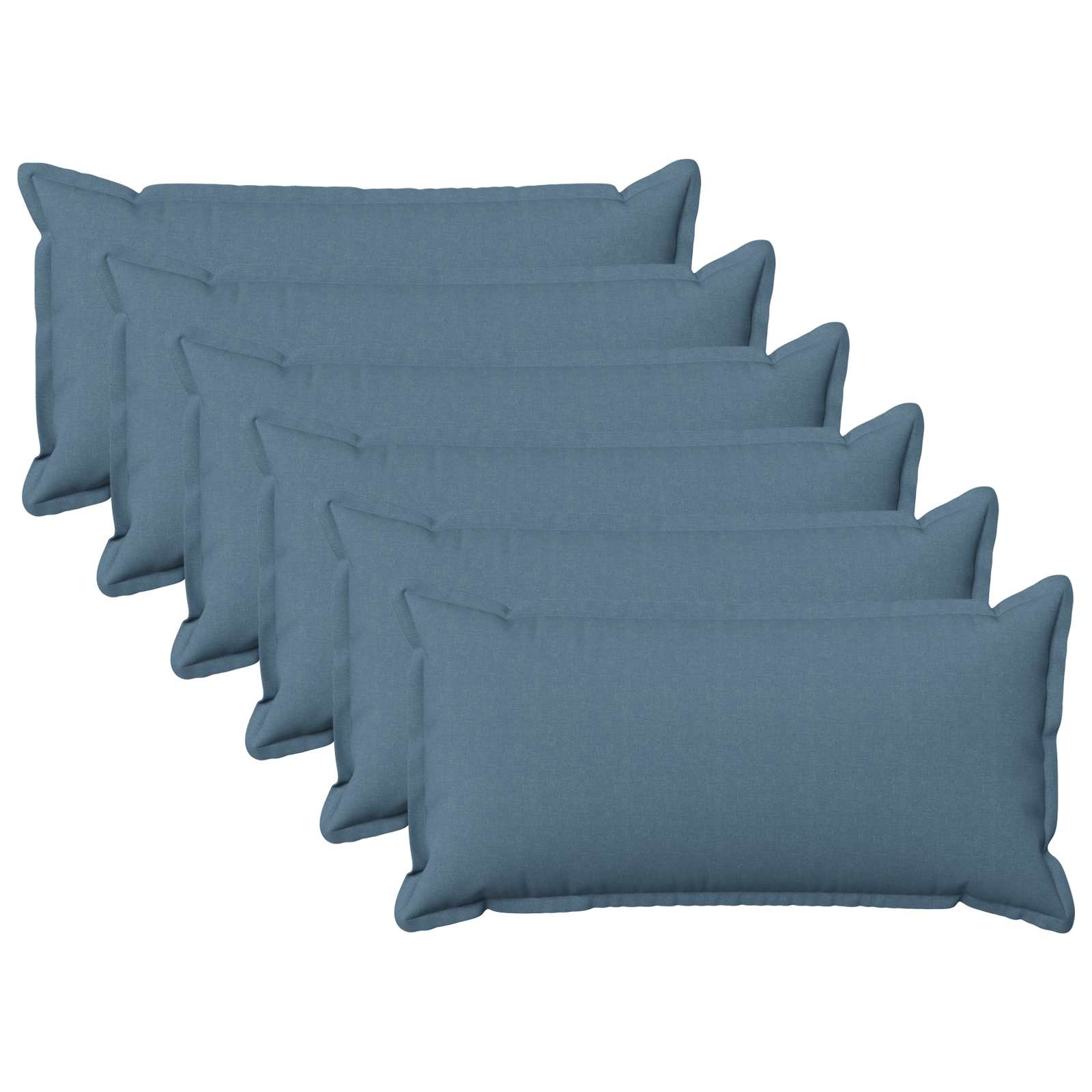 Párna huzat 6 pcs houten farmerkék 40 x 70 cm műlenszövet