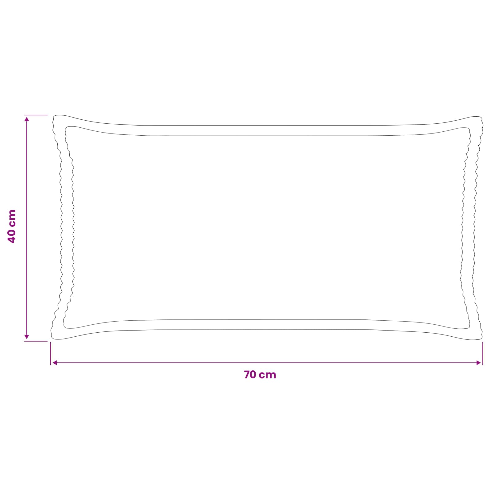 Párna huzat 6 db houten piros narancs 40 x 70 cm cord