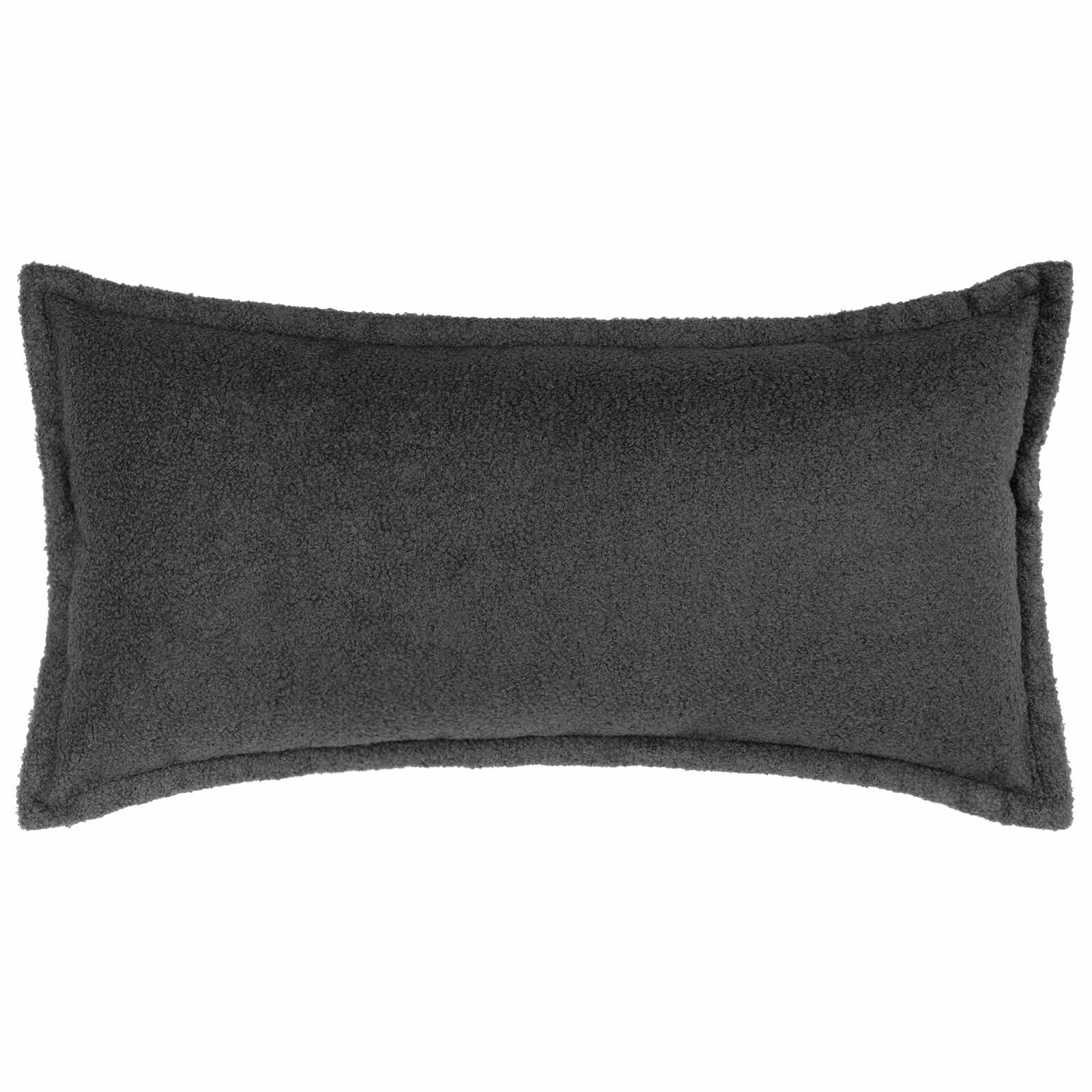 Párna huzat 6 pcs houten sötétszürke 40 x 70 cm bouclé