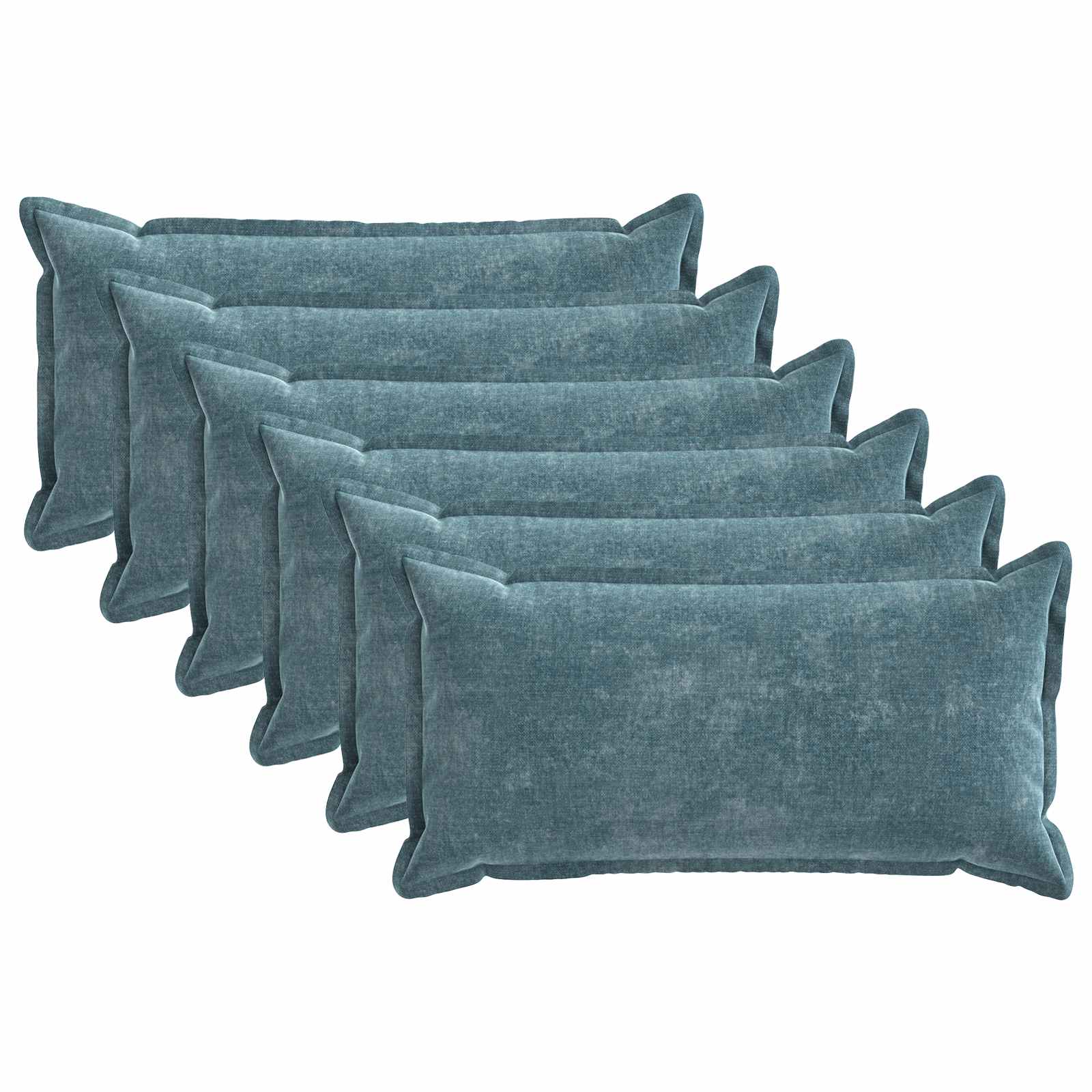Párna huzat 6 pcs houten kék 40 x 70 cm chenille szövet