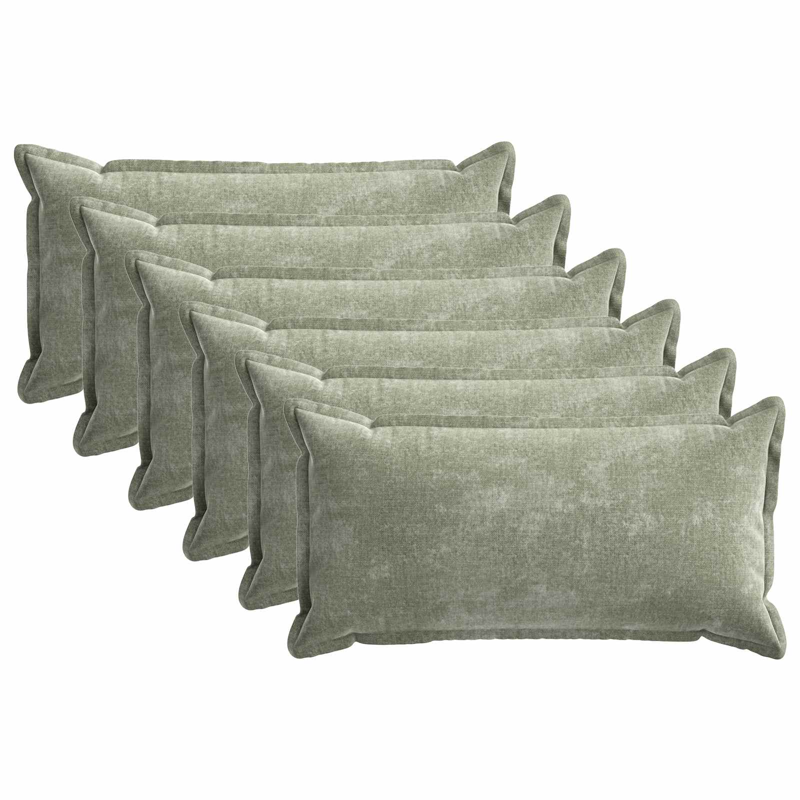 Párna huzat 6 db houten zöld 40 x 70 cm chenille szövet