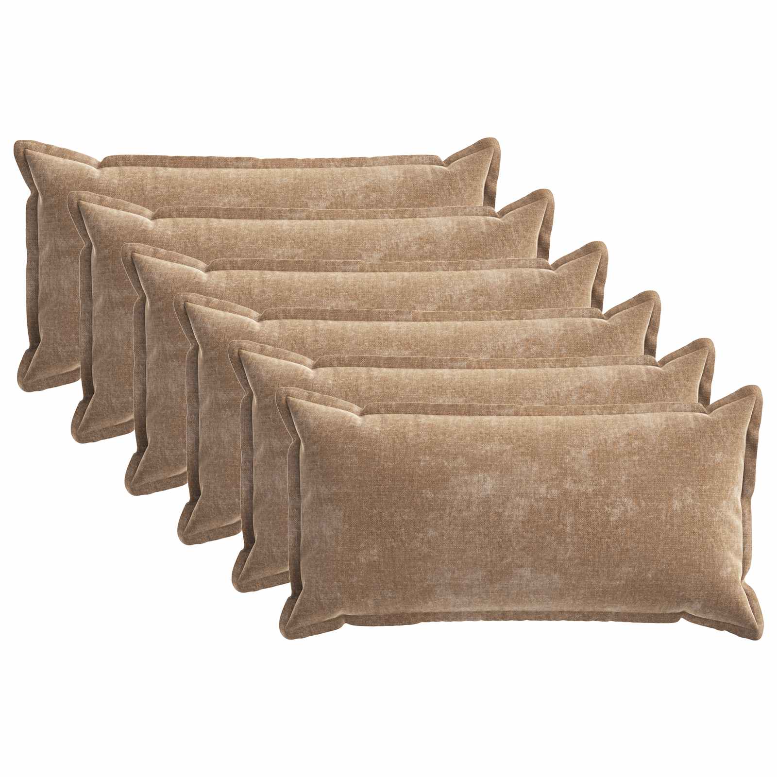 Párna huzat 6 db houten barna 40 x 70 cm chenille szövet