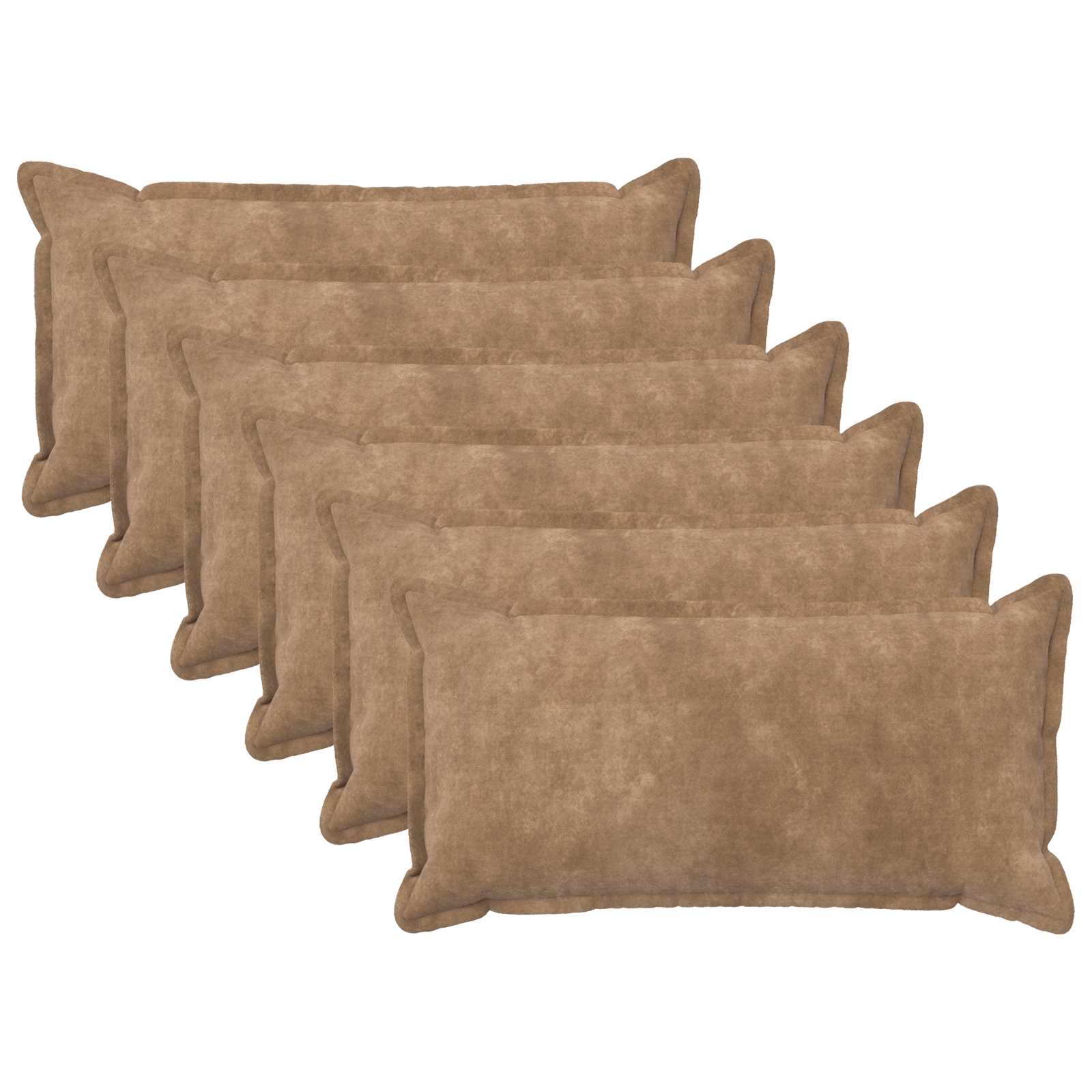 Párna huzat 6 pcs houten tópszínű 40 x 70 cm mikroszálas plüss