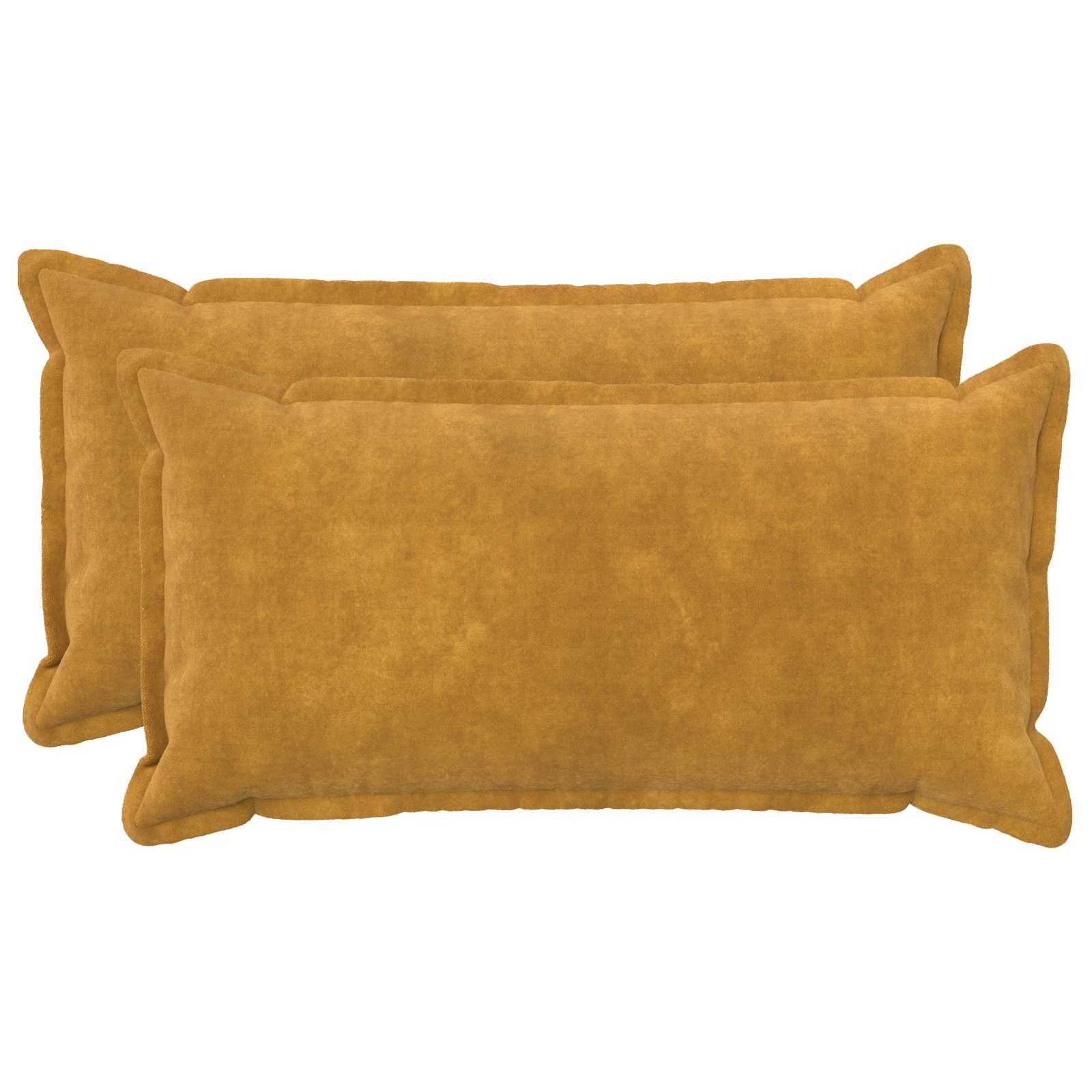 Párna huzat 2 pcs houten sárga 40 x 70 cm mikroszálas plüss