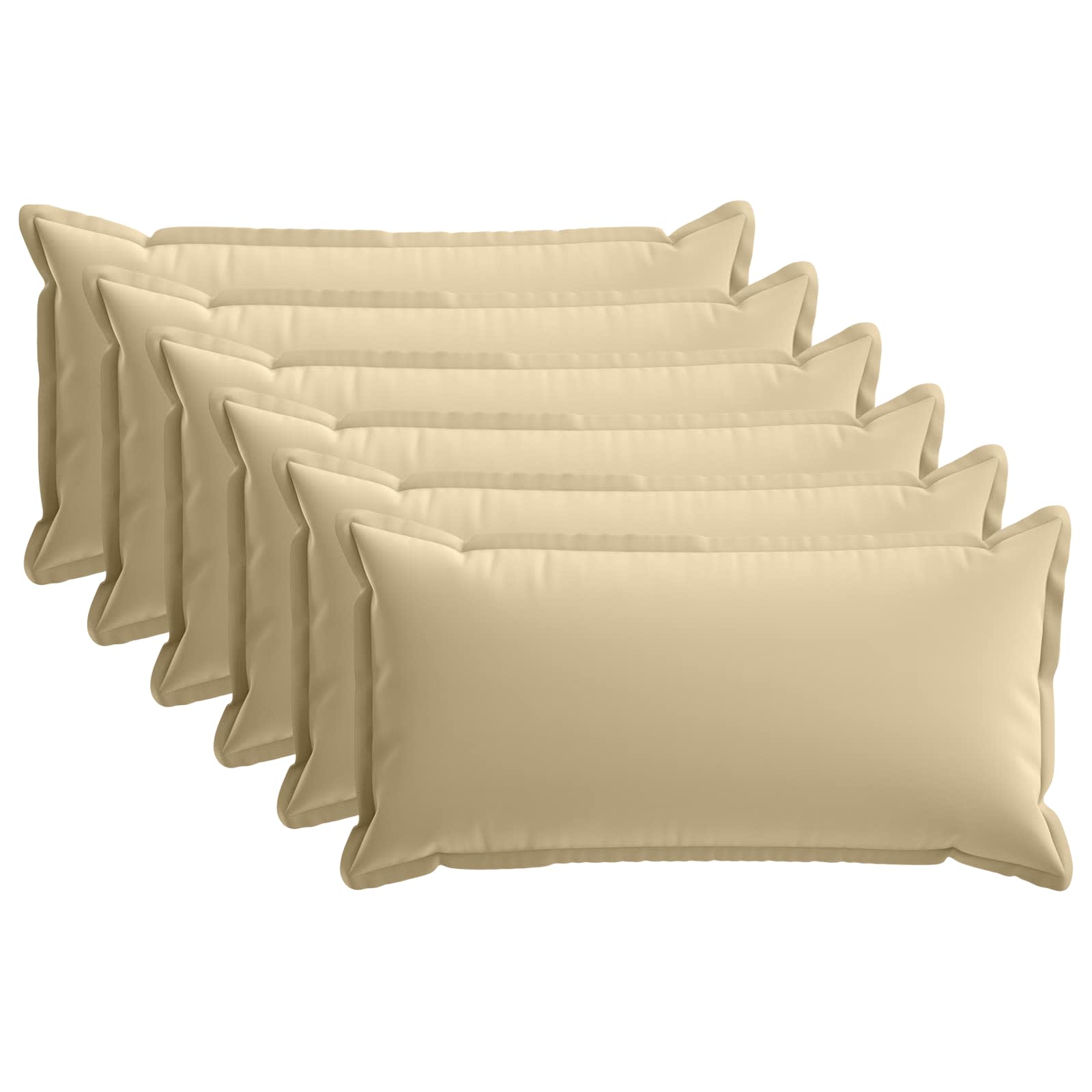 Párna huzat 6 db houten bézs 40 x 70 cm poliészter