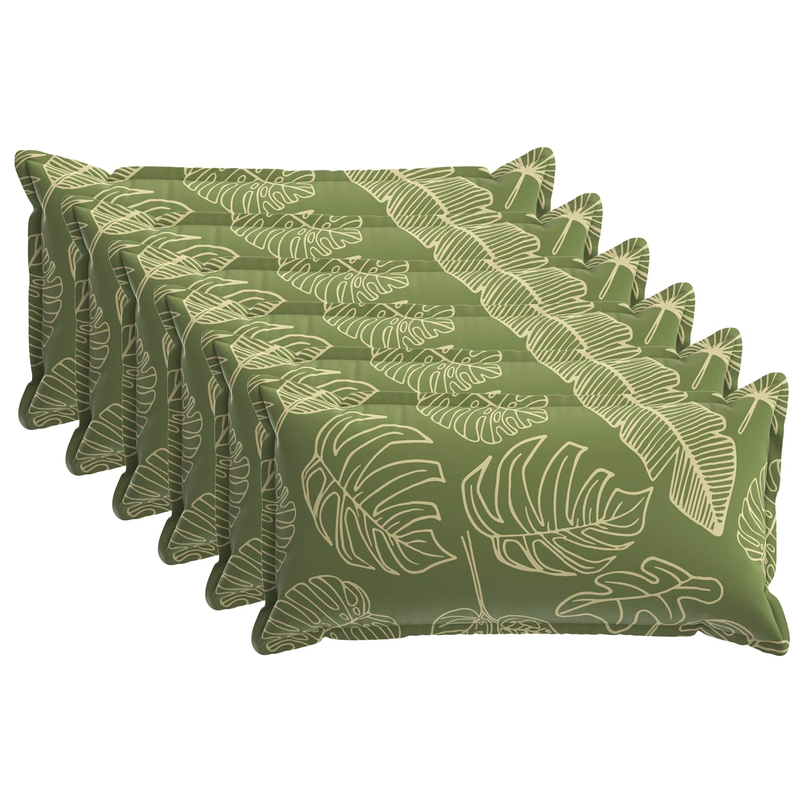 Párna huzat 6 db houten levélminta 40 x 70 cm poliészter