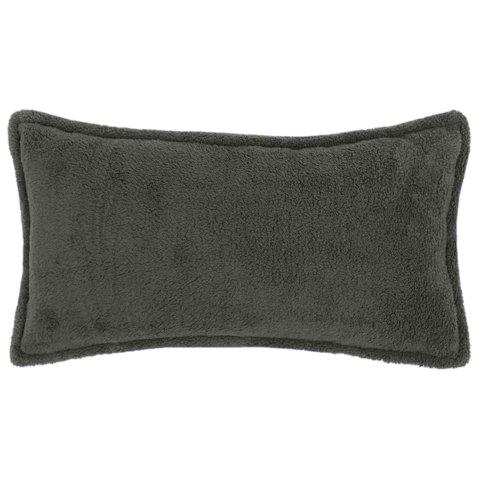 Párna huzat 2 pcs houten sötétszürke 40 x 70 cm bouclé