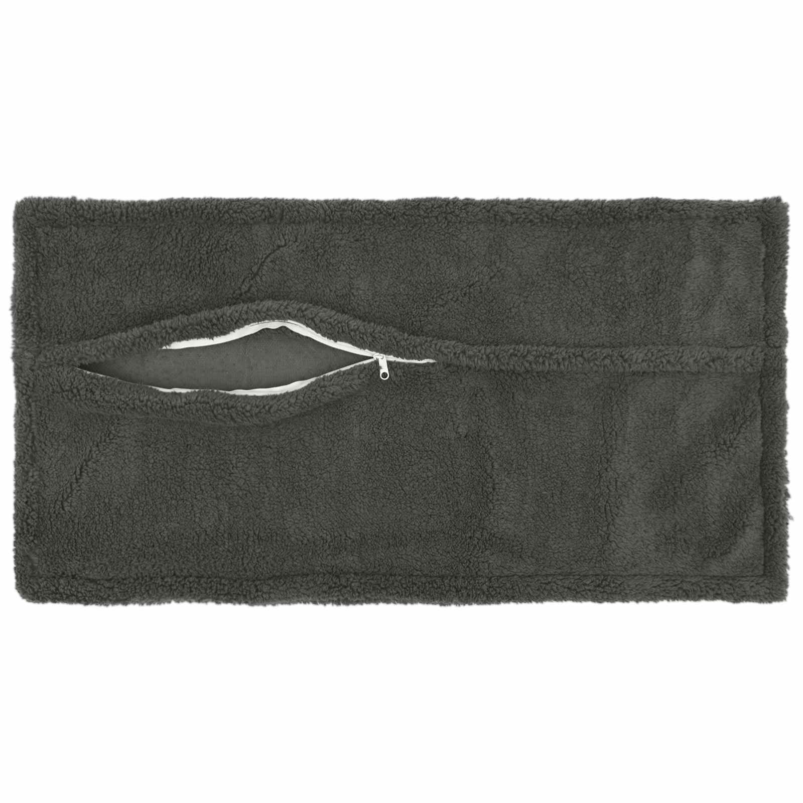 Párna huzat 6 pcs houten sötétszürke 40 x 70 cm bouclé