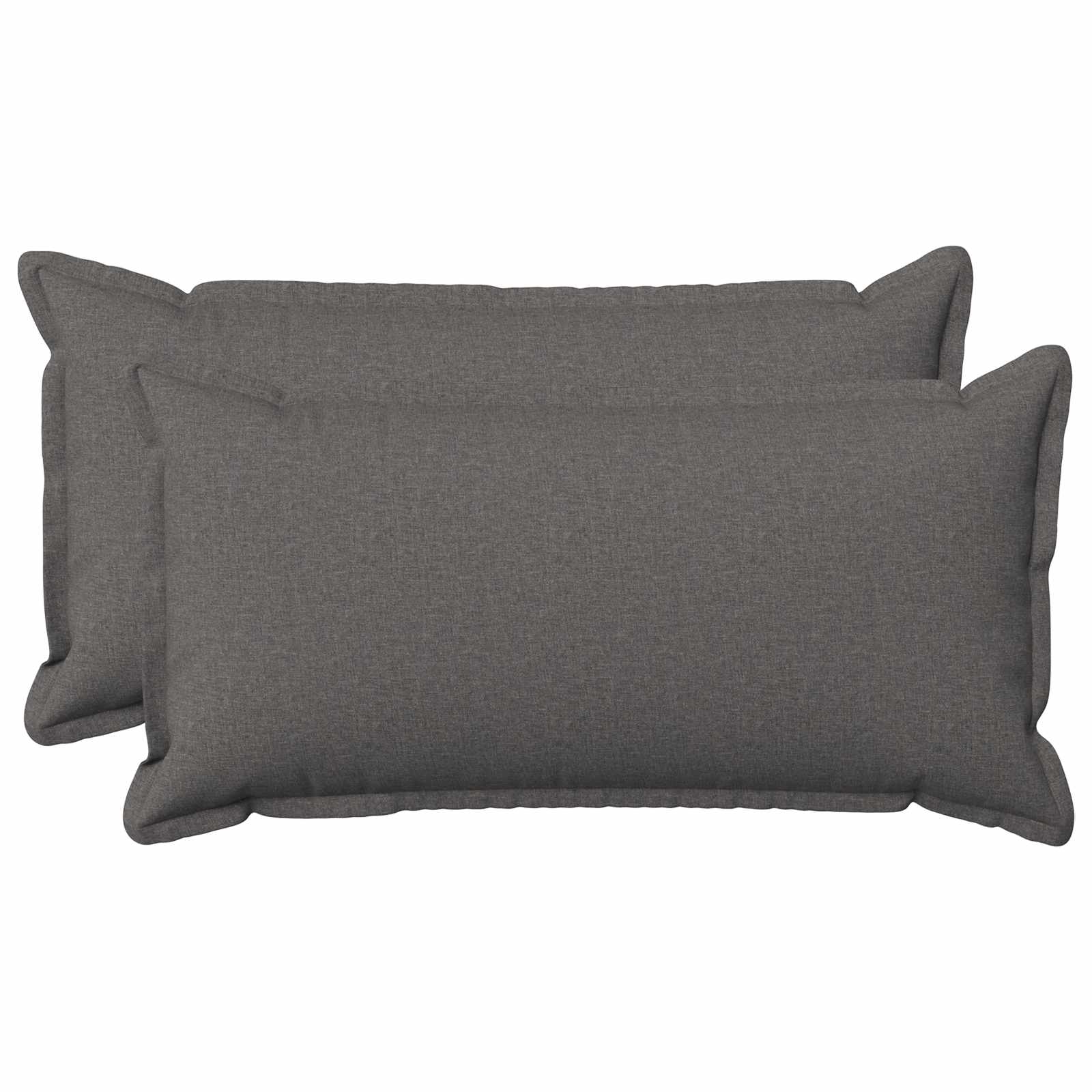 Párna huzat 2 pcs houten világosszürke 40 x 80 cm műlenszövet