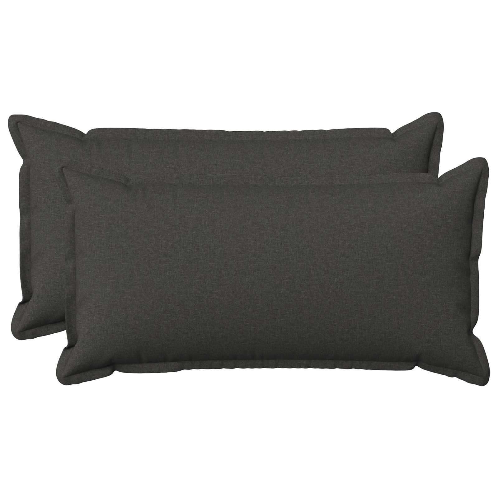 Párna huzat 2 pcs houten sötétszürke 40 x 80 cm műlenszövet