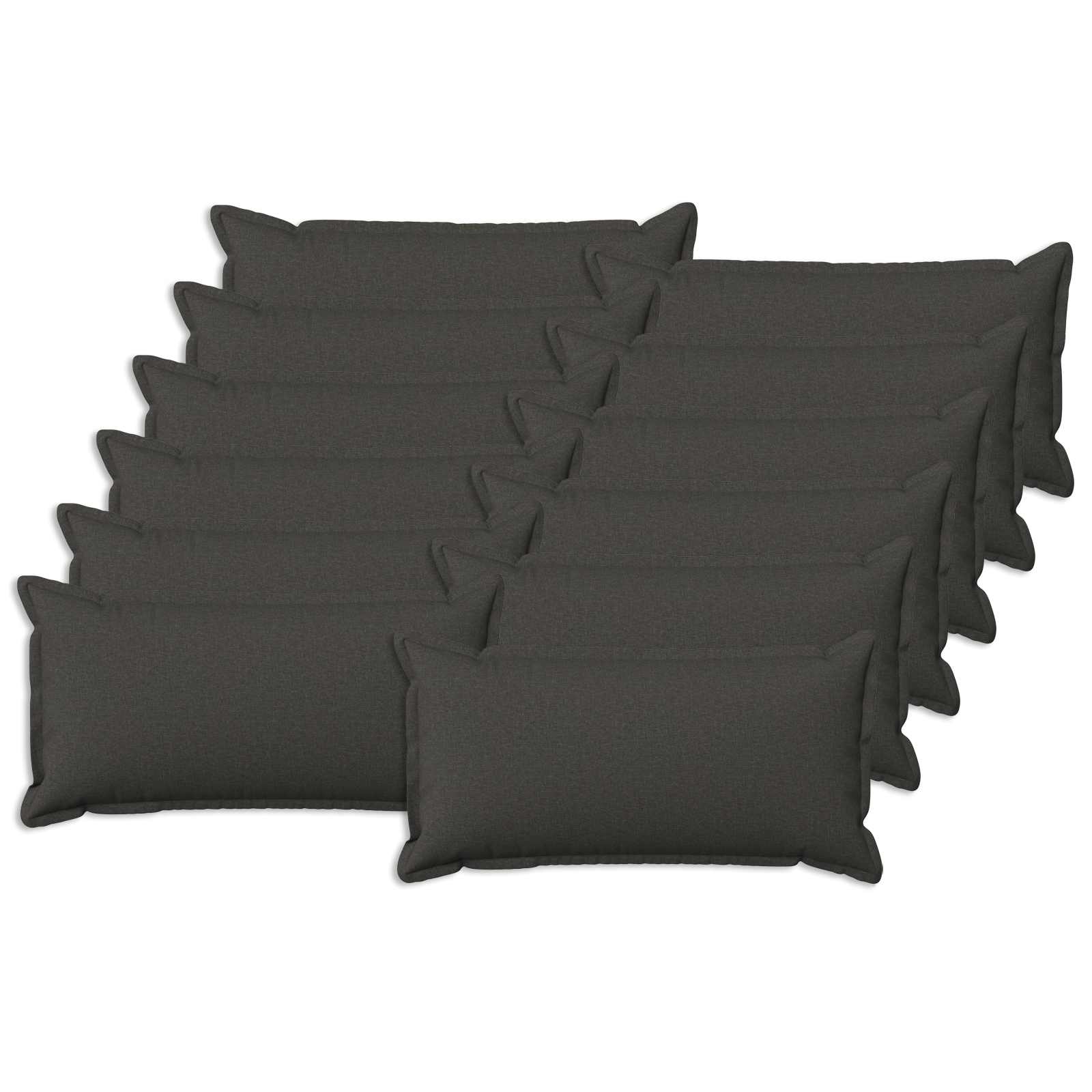 Párna huzat 12 pcs houten sötétszürke 40 x 80 cm műlenszövet