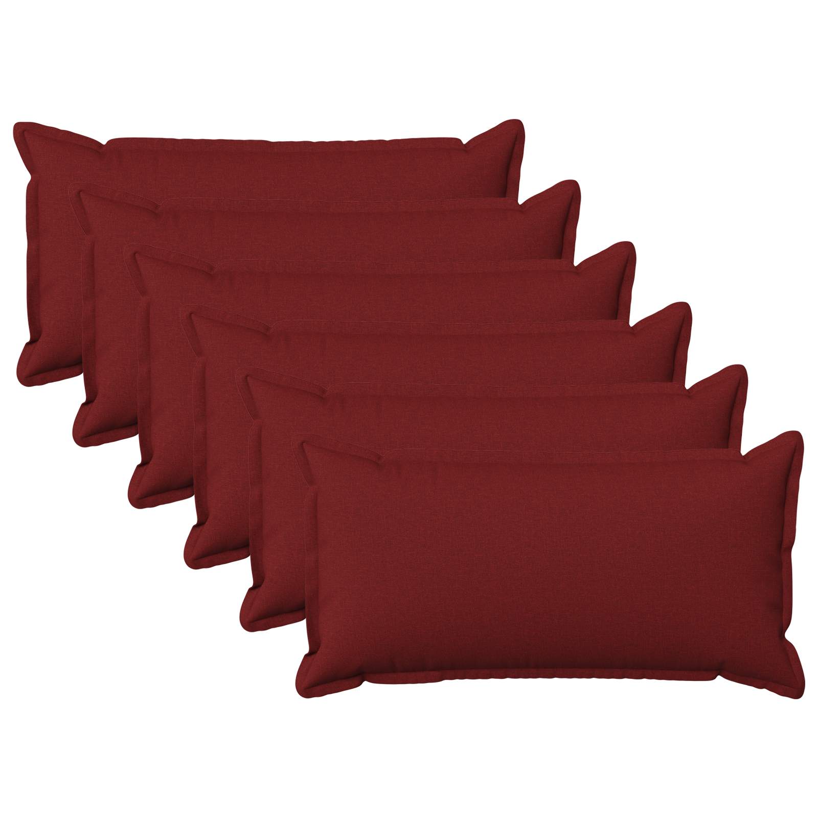 Párna huzat 6 pcs houten bordó 40 x 80 cm műlenszövet