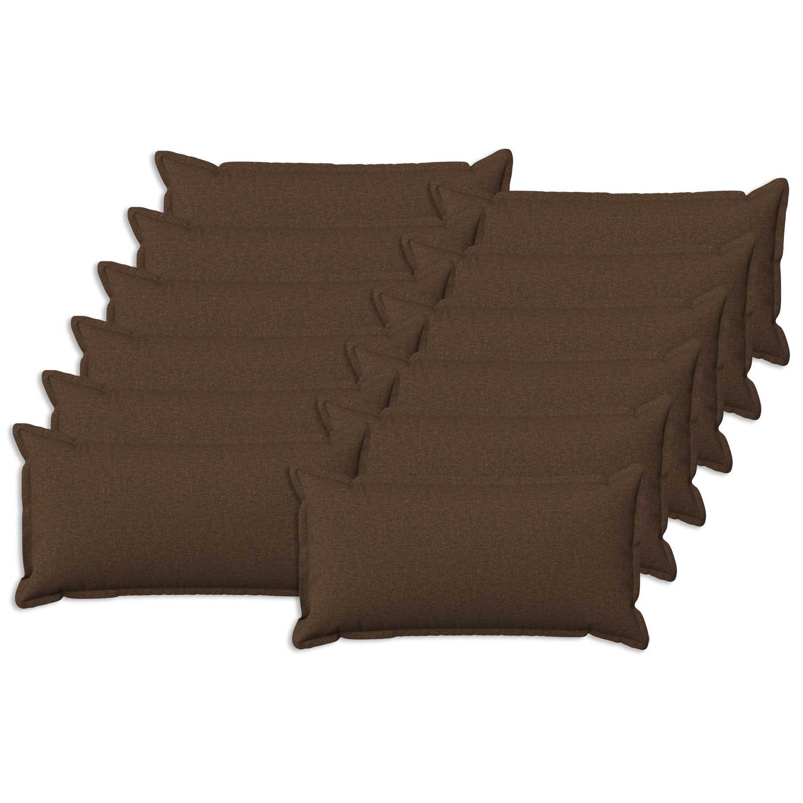 Párna huzat 12 pcs houten barna 40 x 80 cm műlenszövet