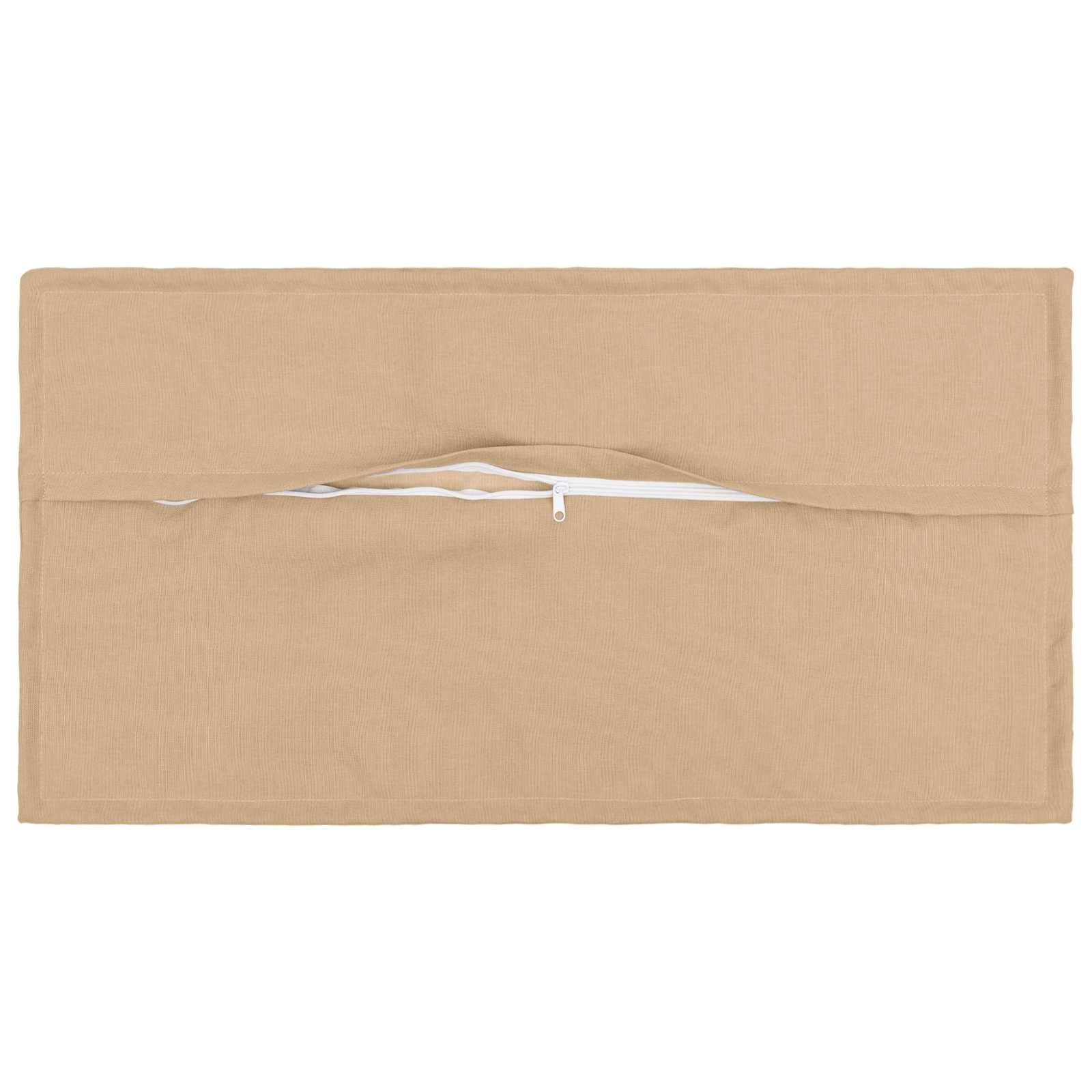 Párna huzat 6 pcs houten krémszínű 40 x 80 cm műlenszövet