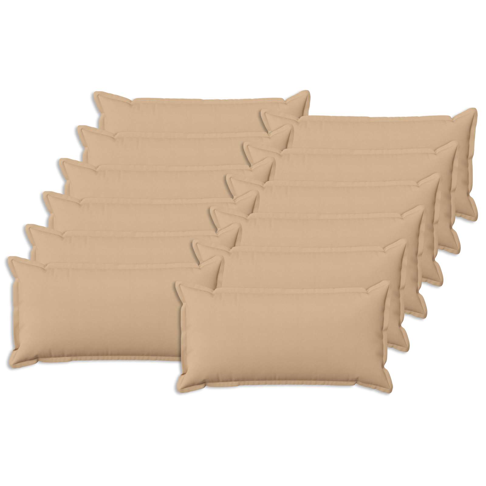 Párna huzat 12 pcs houten krémszínű 40 x 80 cm műlenszövet