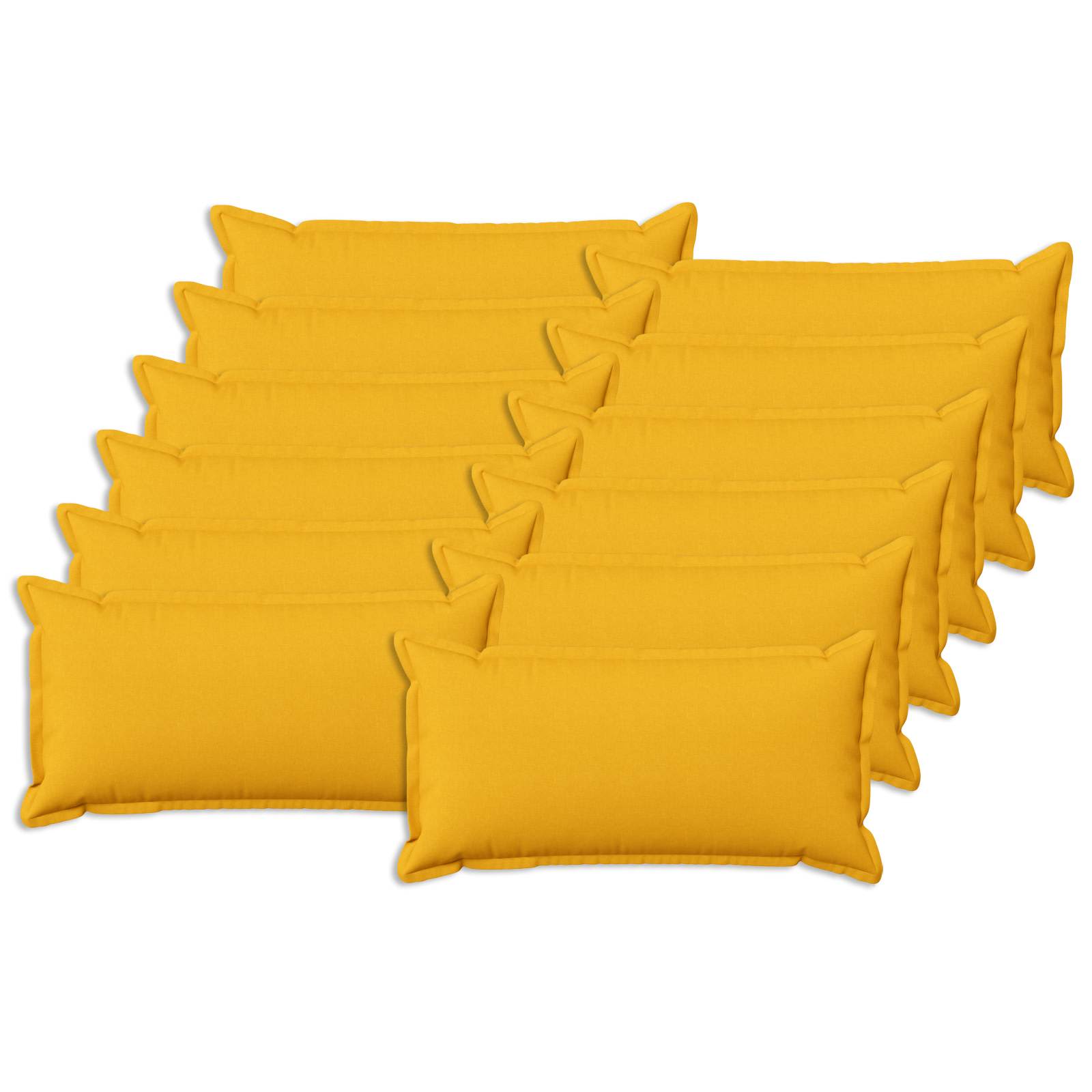 Párna huzat 12 pcs houten világos sárga 40 x 80 cm műlenszövet