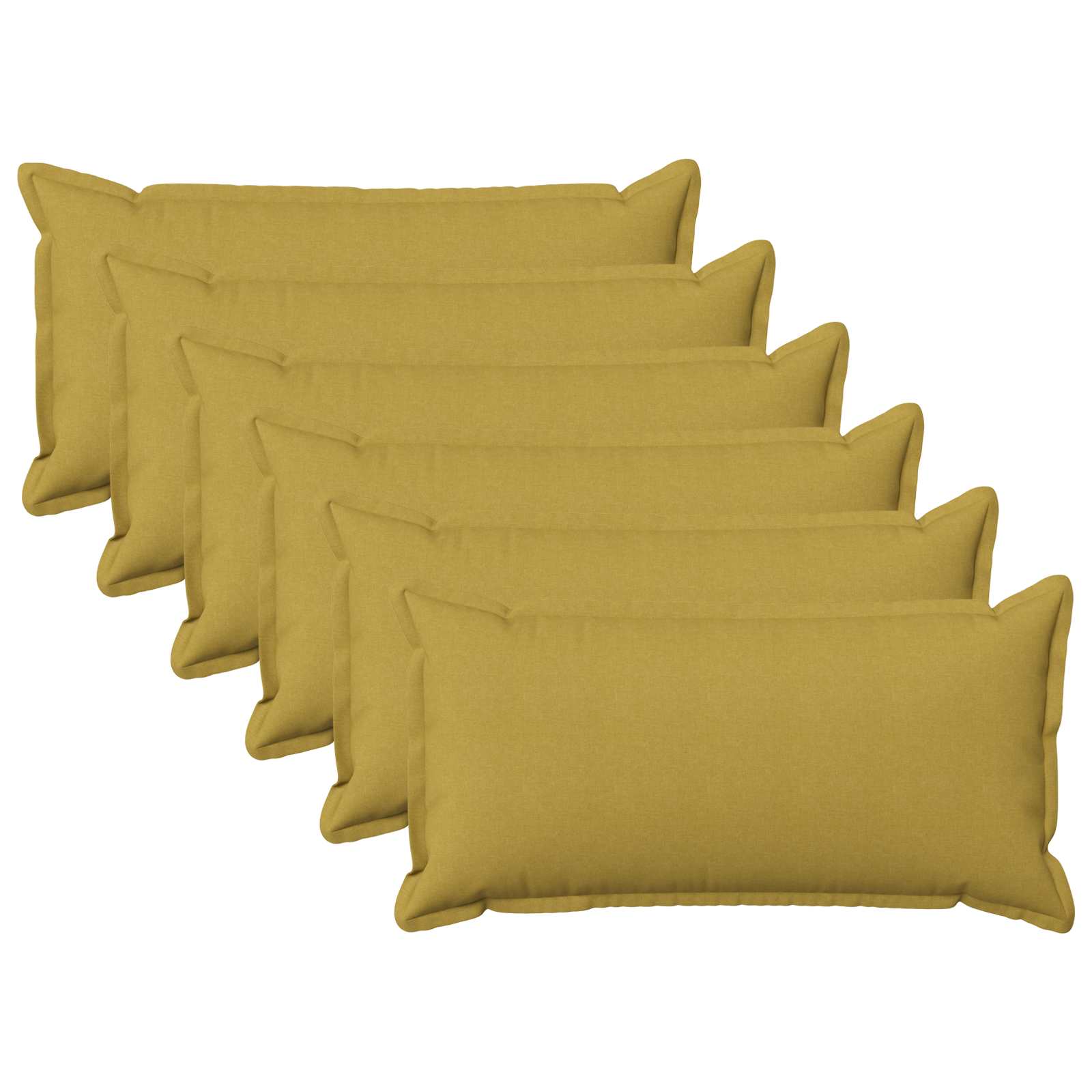 Párna huzat 6 pcs houten világos zöld 40 x 80 cm műlenszövet