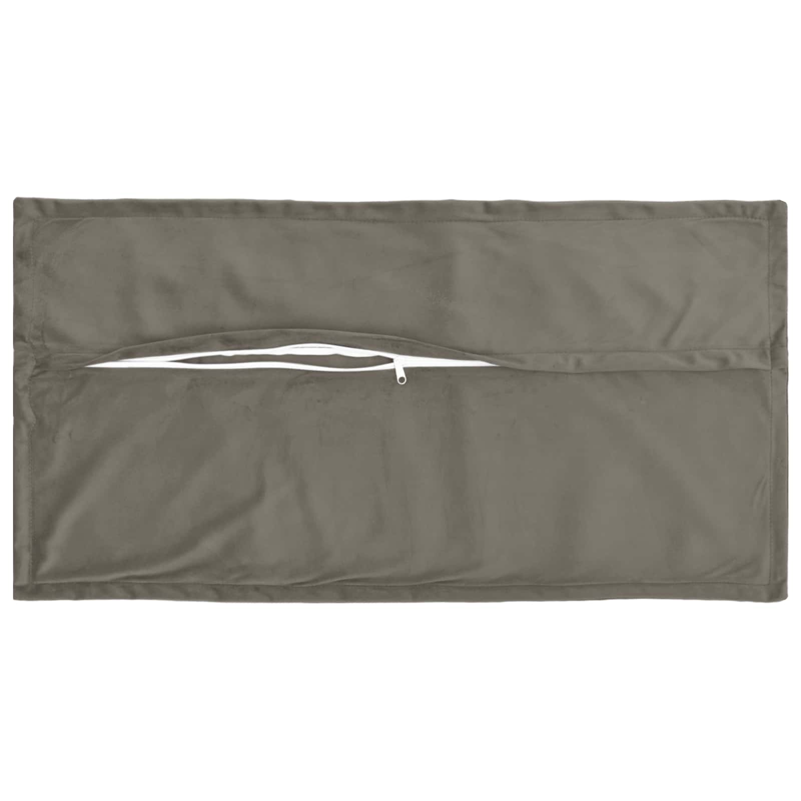 Párna huzat 2 pcs houten világosszürke 40 x 80 cm bársony