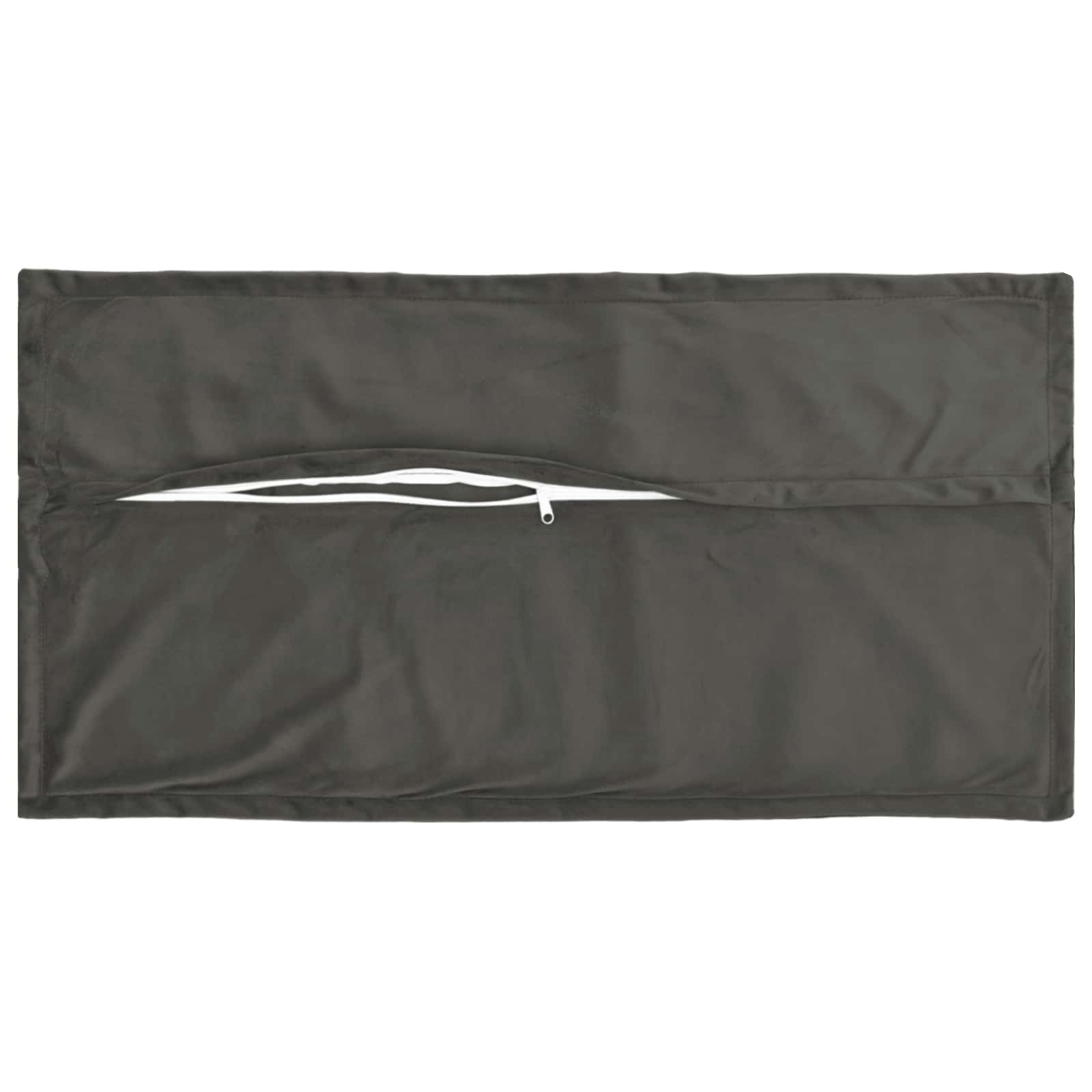 Párna huzat 6 pcs houten sötétszürke 40 x 80 cm bársony