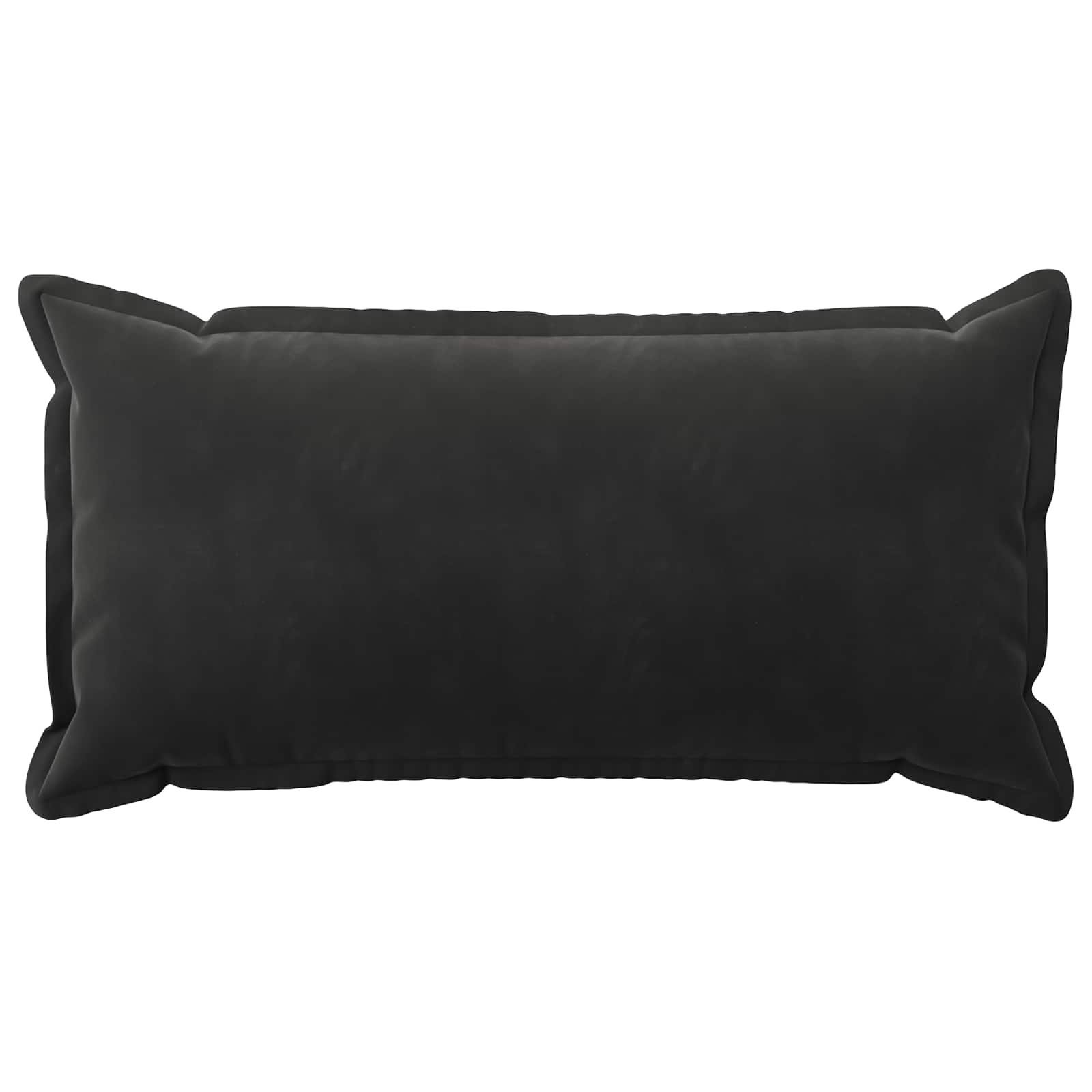 Párna huzat 12 pcs houten fekete 40 x 80 cm bársony