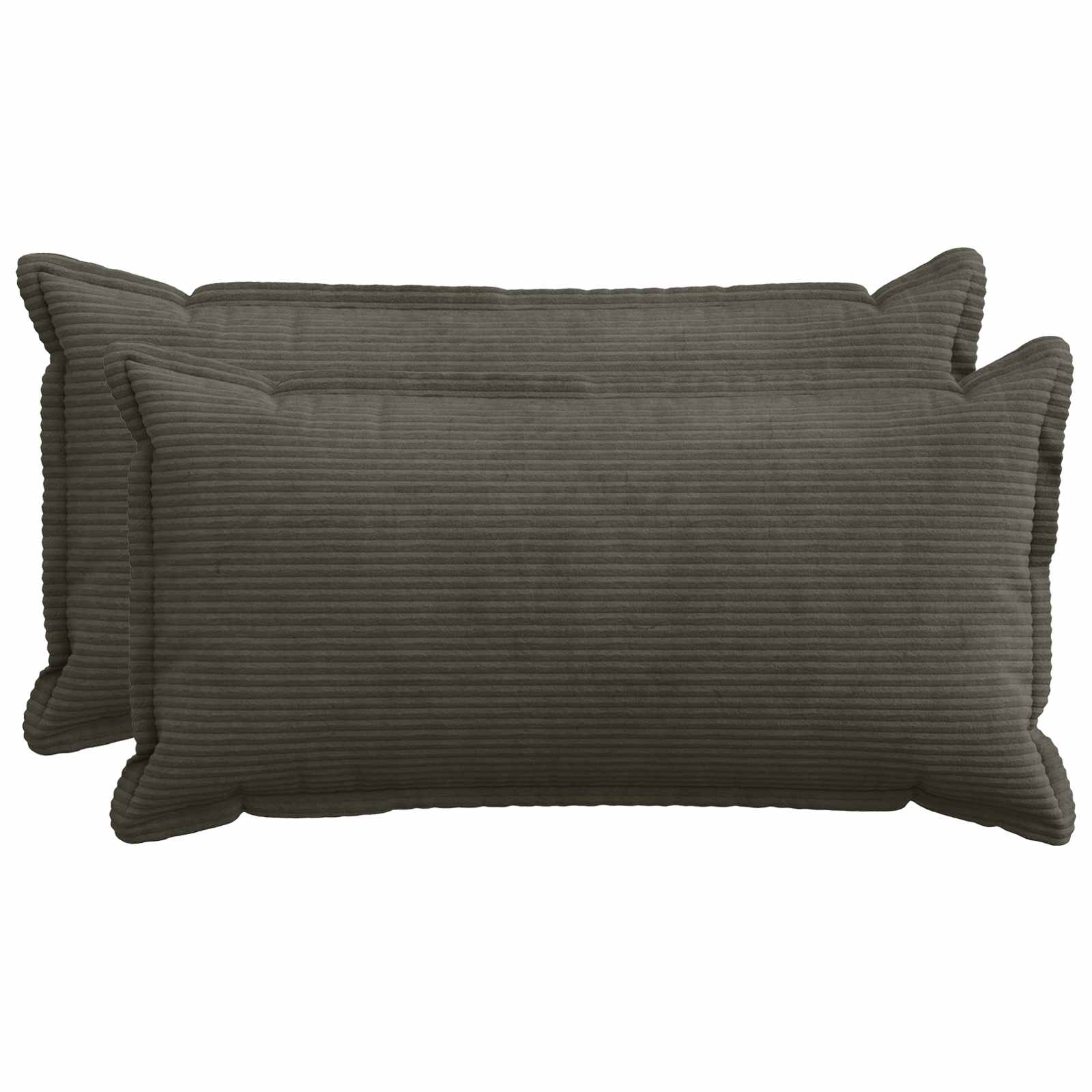 Párna huzat 2 db houten antracitszürke 40 x 80 cm cord