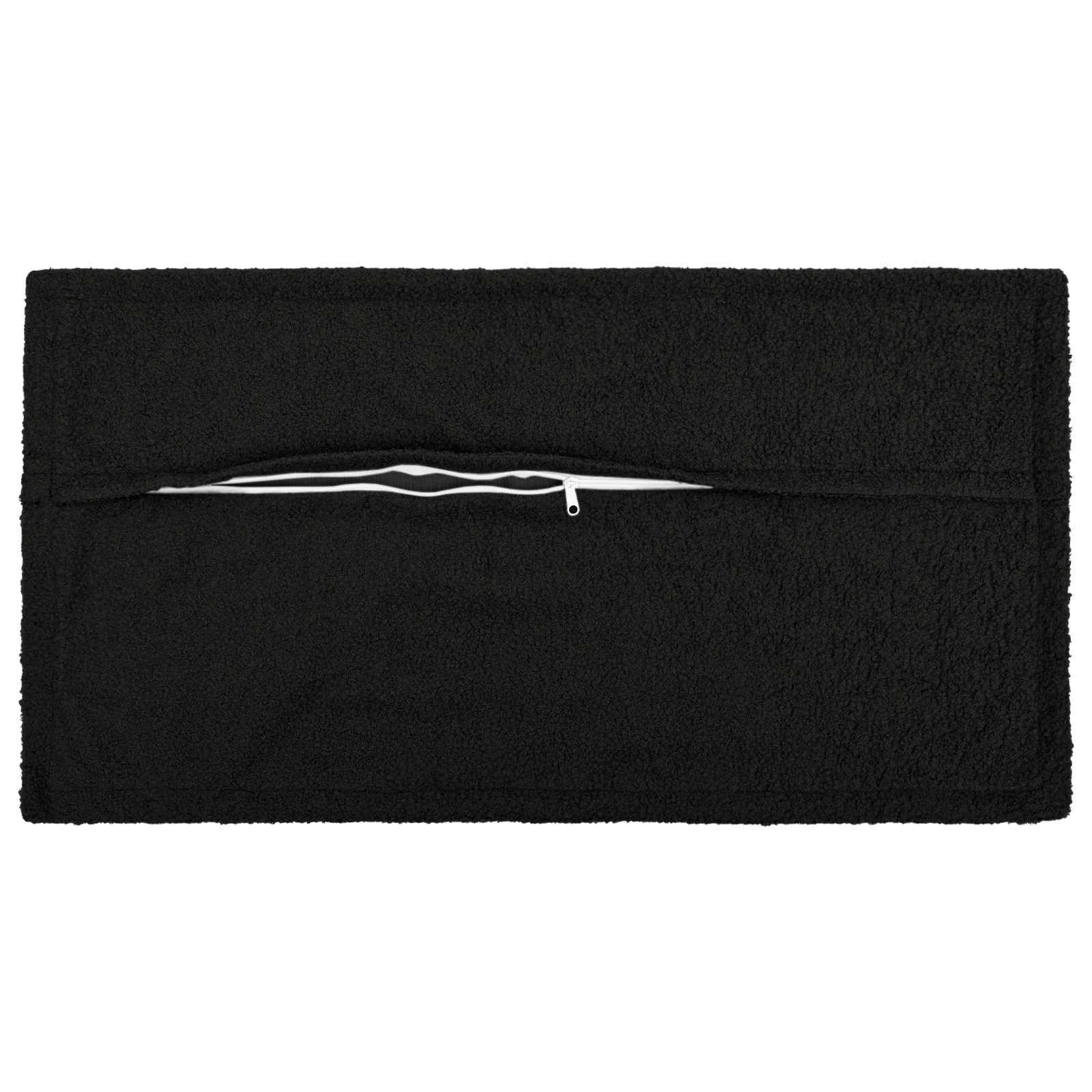 Párna huzat 6 pcs houten fekete 40 x 80 cm bouclé