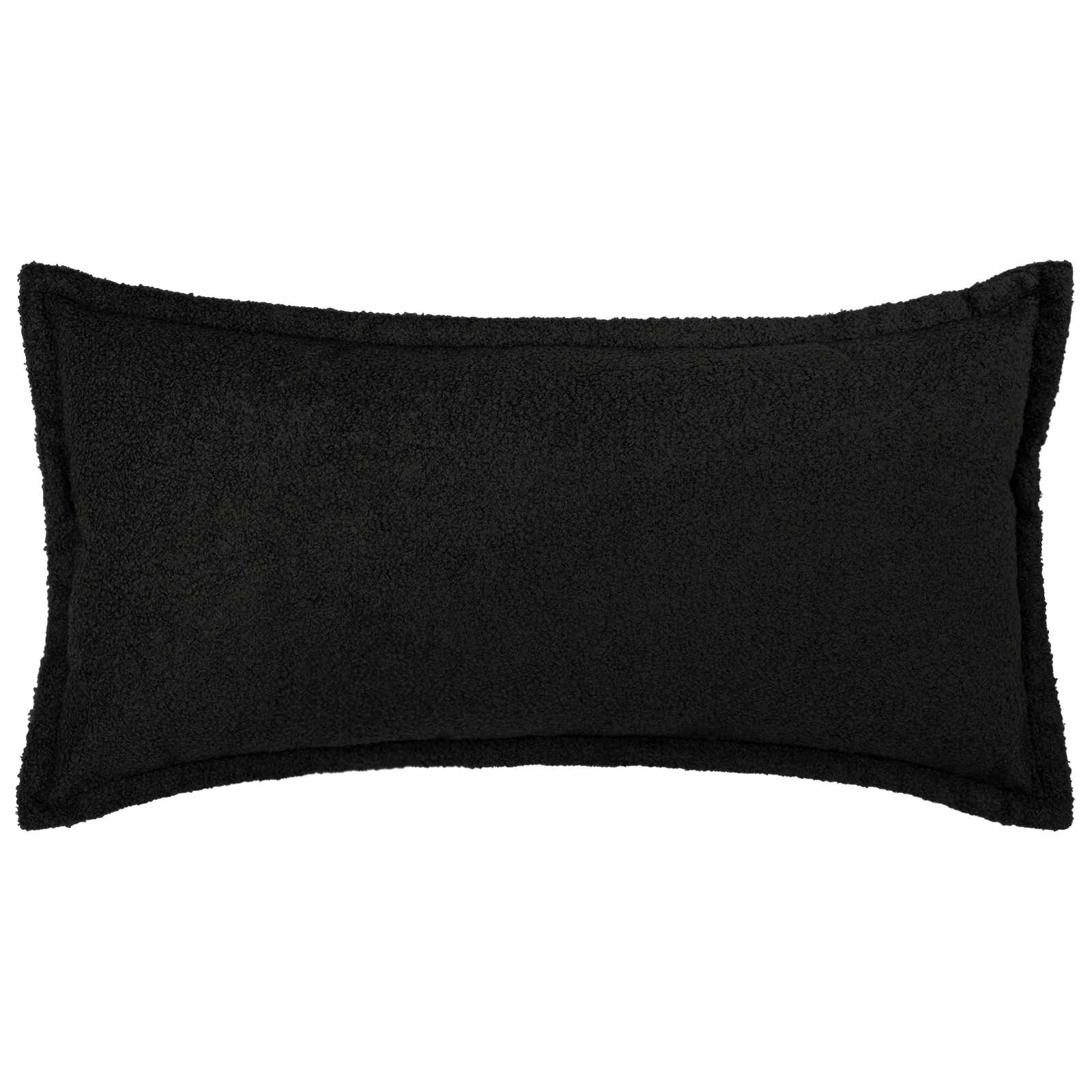 Párna huzat 6 pcs houten fekete 40 x 80 cm bouclé