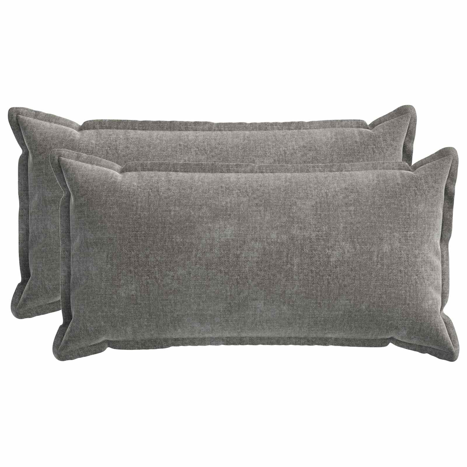Párna huzat 2 pcs houten sötétszürke 40 x 80 cm chenille szövet