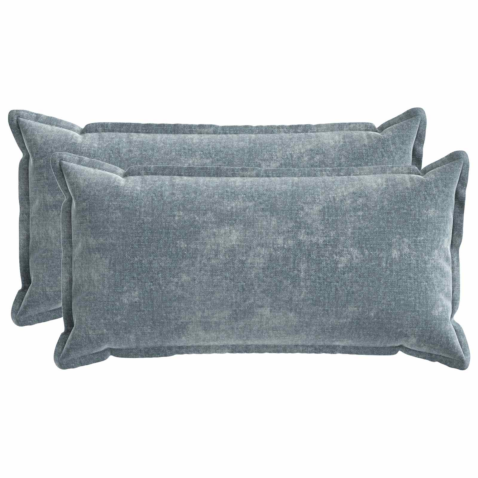 Párna huzat 2 pcs houten világoskék 40 x 80 cm chenille szövet