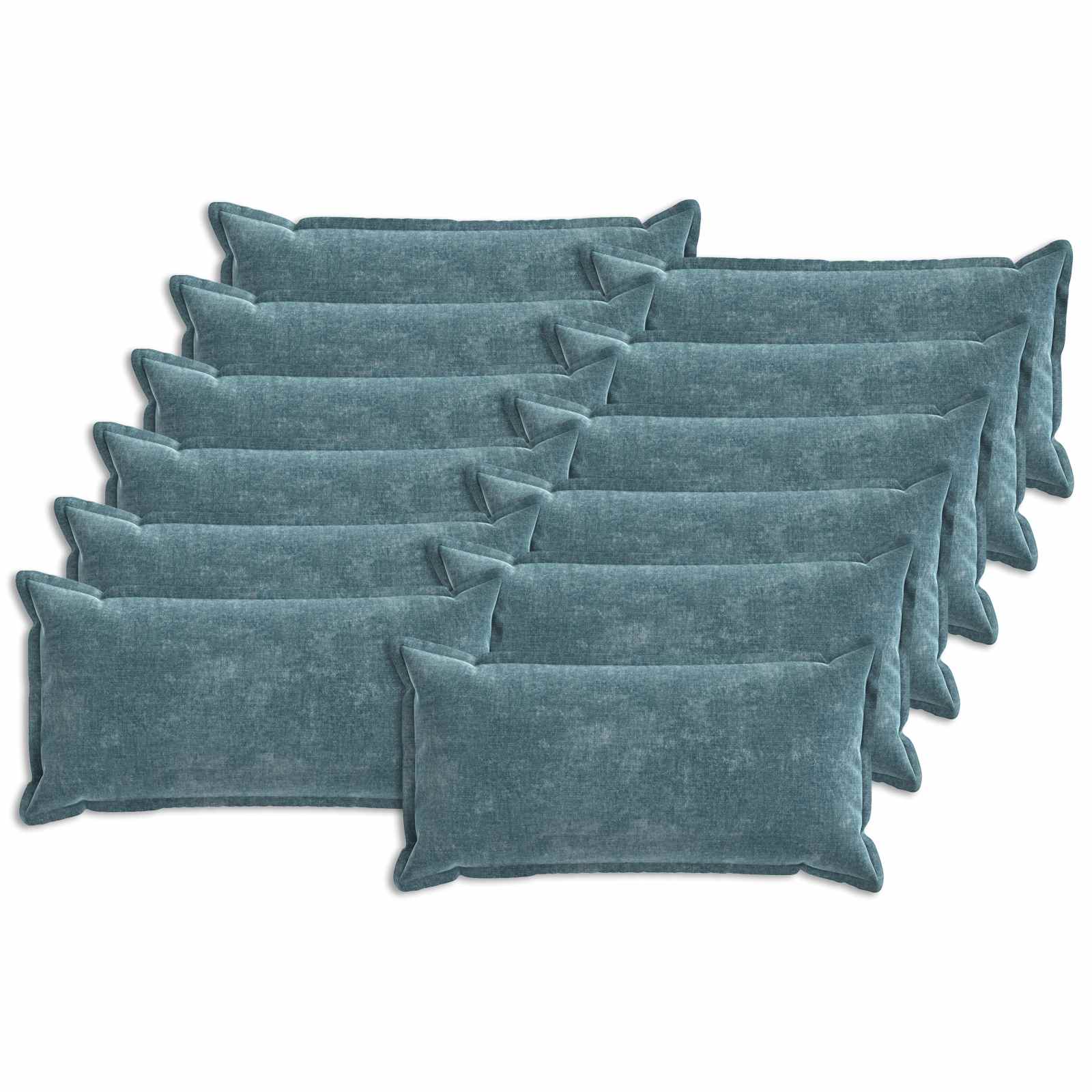 Párna huzat 12 pcs houten kék 40 x 80 cm chenille szövet