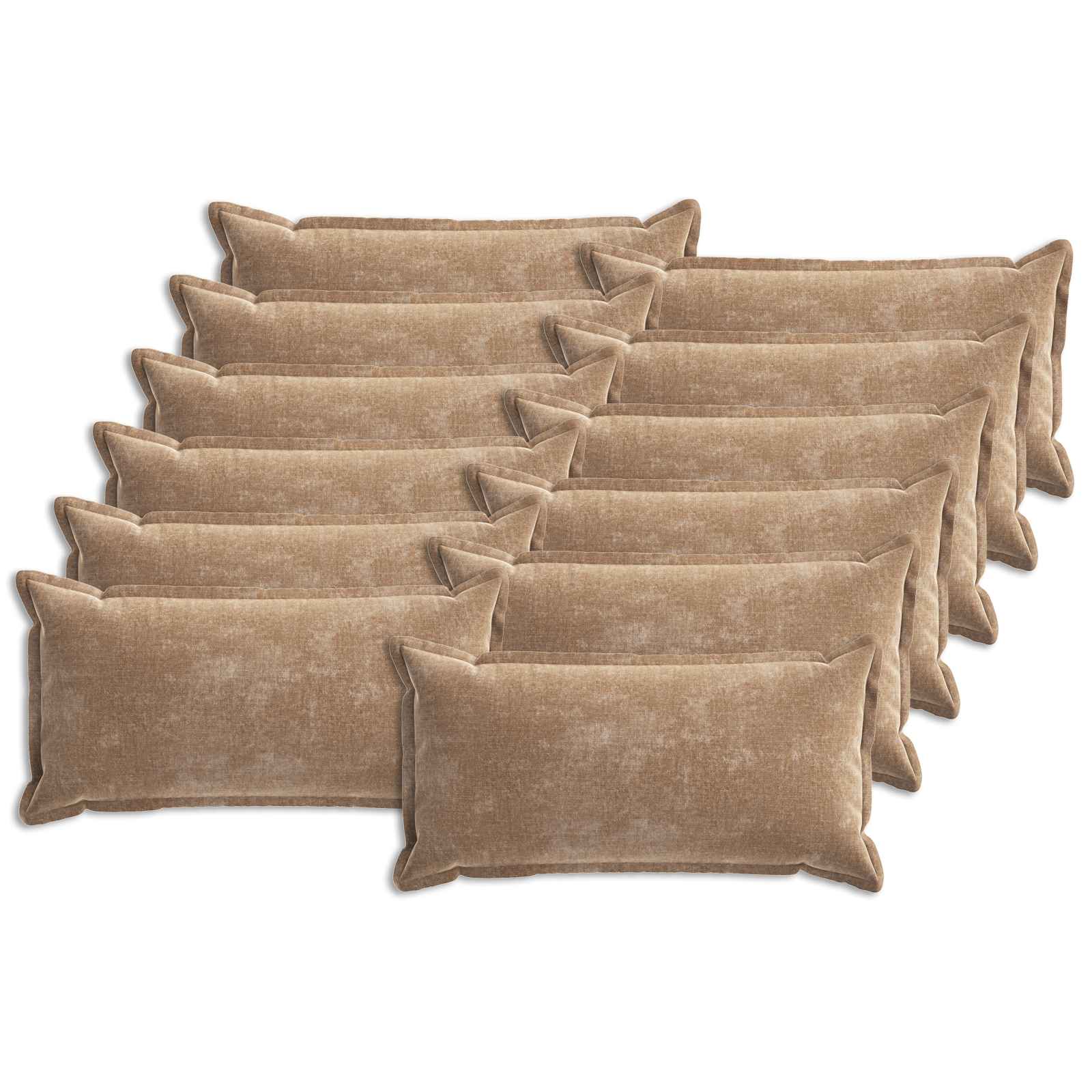 Párna huzat 12 db houten barna 40 x 80 cm chenille szövet
