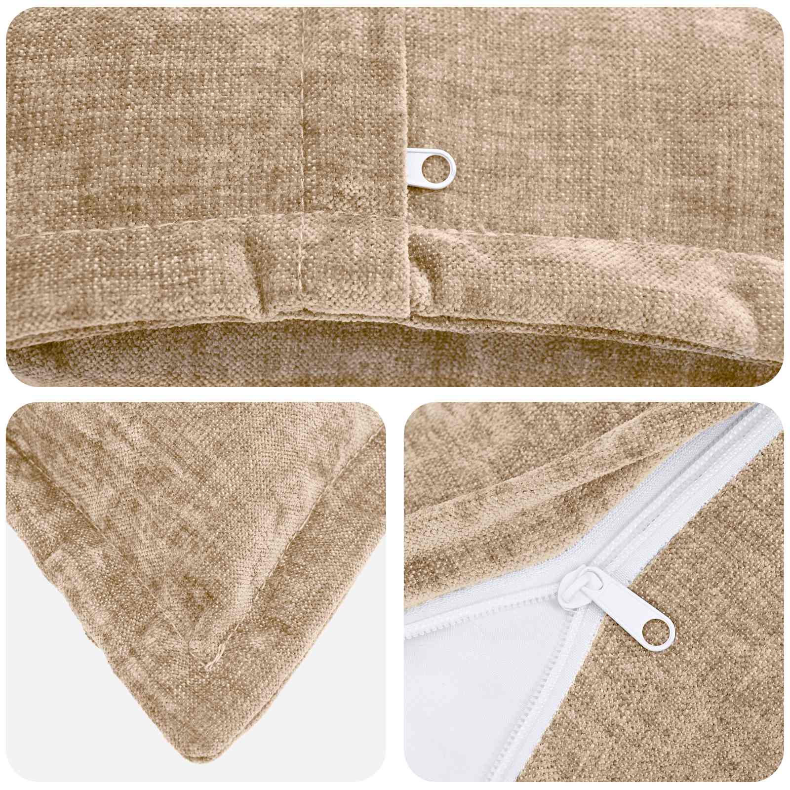 Párna huzat 12 db houten tópszínű 40 x 80 cm chenille szövet