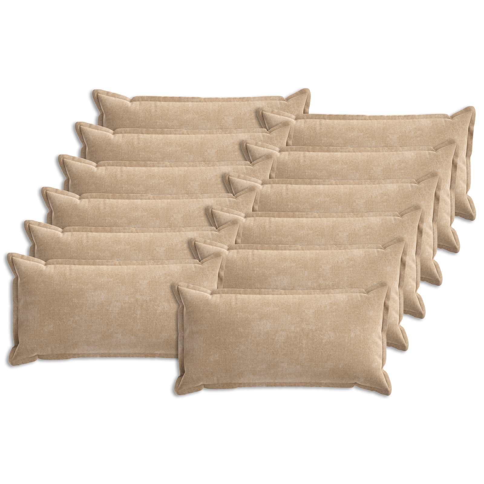 Párna huzat 12 db houten tópszínű 40 x 80 cm chenille szövet