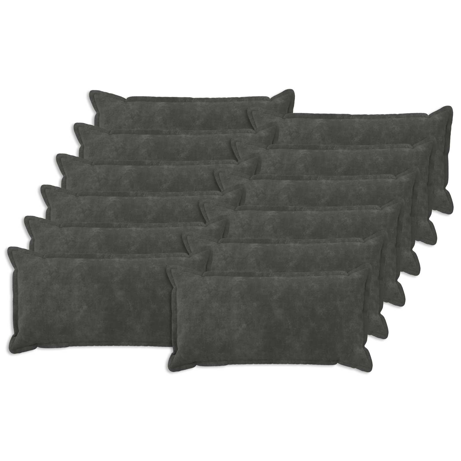 Párna huzat 12 pcs houten antracitszürke 40 x 80 cm