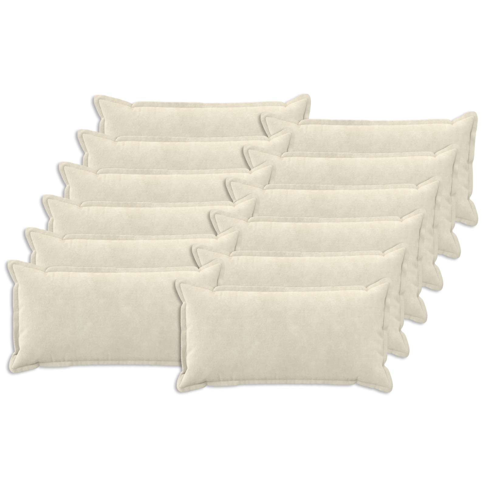 Párna huzat 12 pcs houten krémszínű 40 x 80 cm