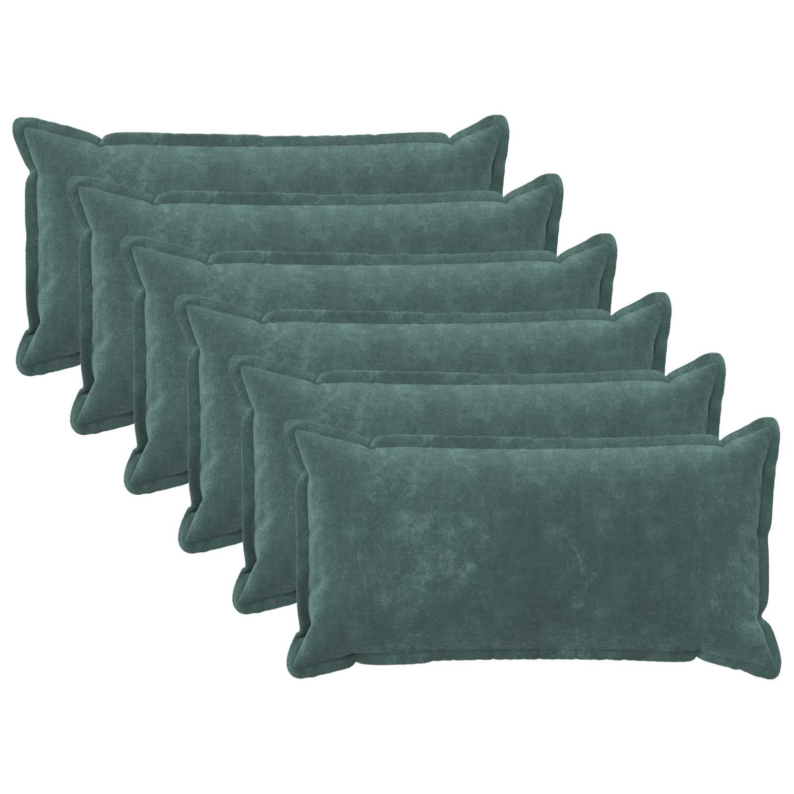 Párna huzat 6 pcs houten tengerkék 40 x 80 cm mikroszálas plüss