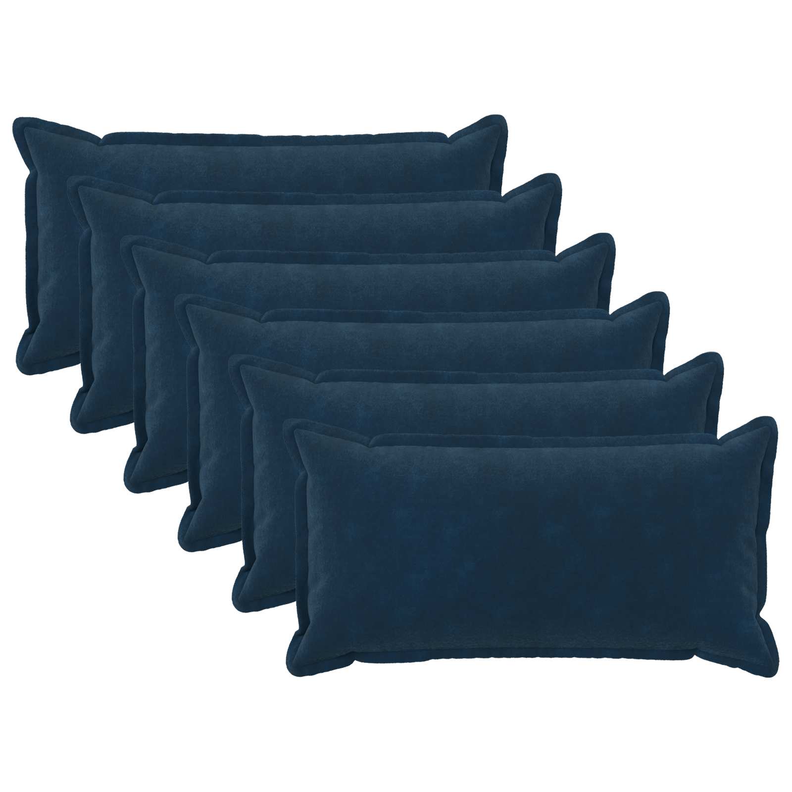 Párna huzat 6 pcs houten kék 40 x 80 cm mikroszálas plüss