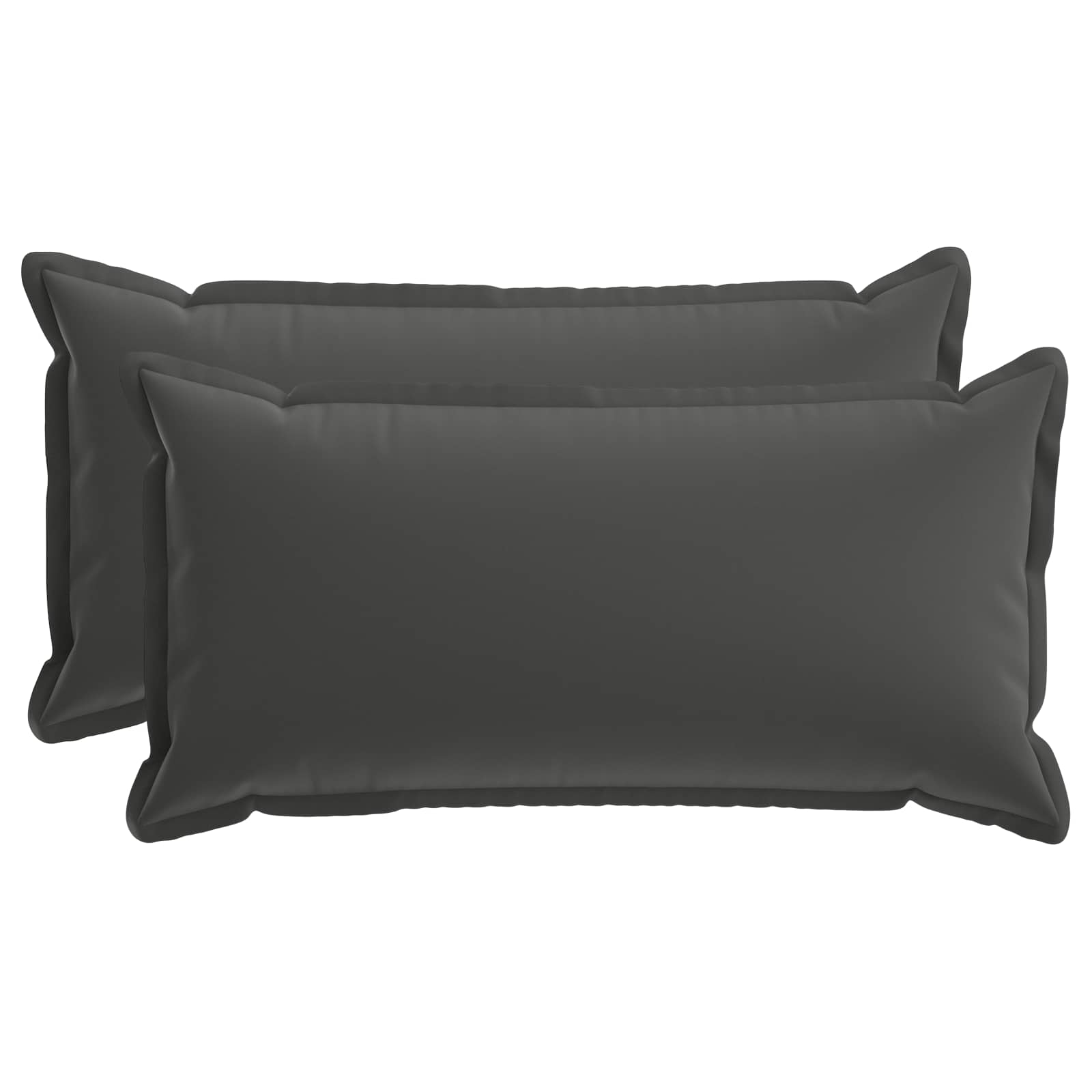 Párna huzat 2 db houten antracitszürke 40 x 80 cm poliészter