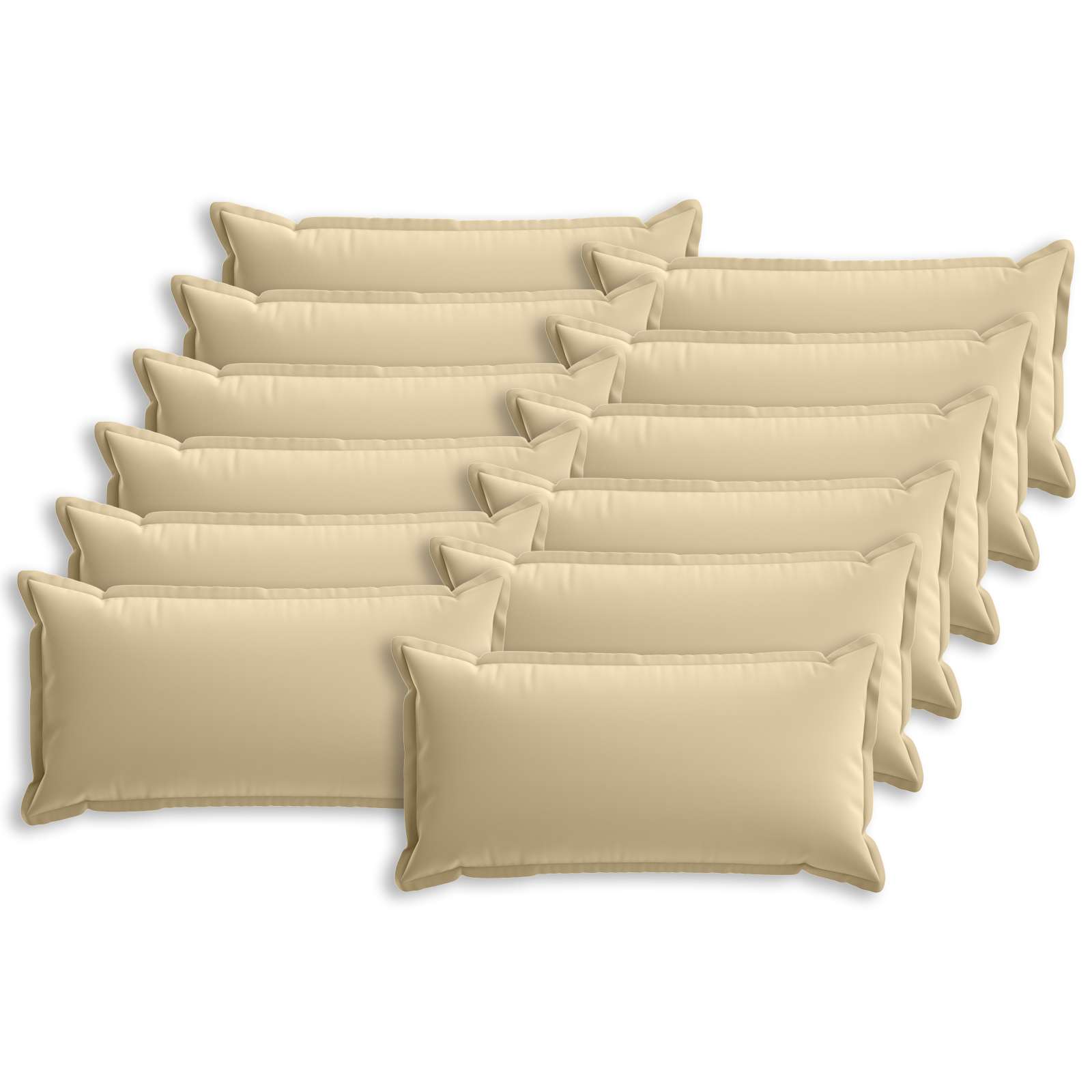Párna huzat 12 db houten bézs 40 x 80 cm poliészter