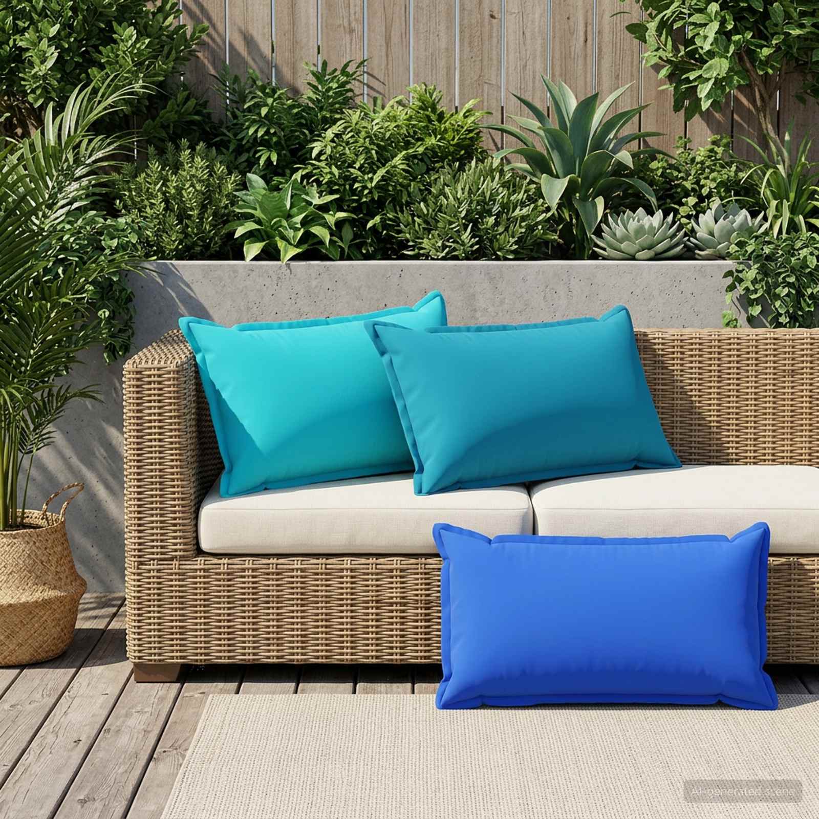 Párna huzat 6 db houten királykék 40 x 80 cm poliészter