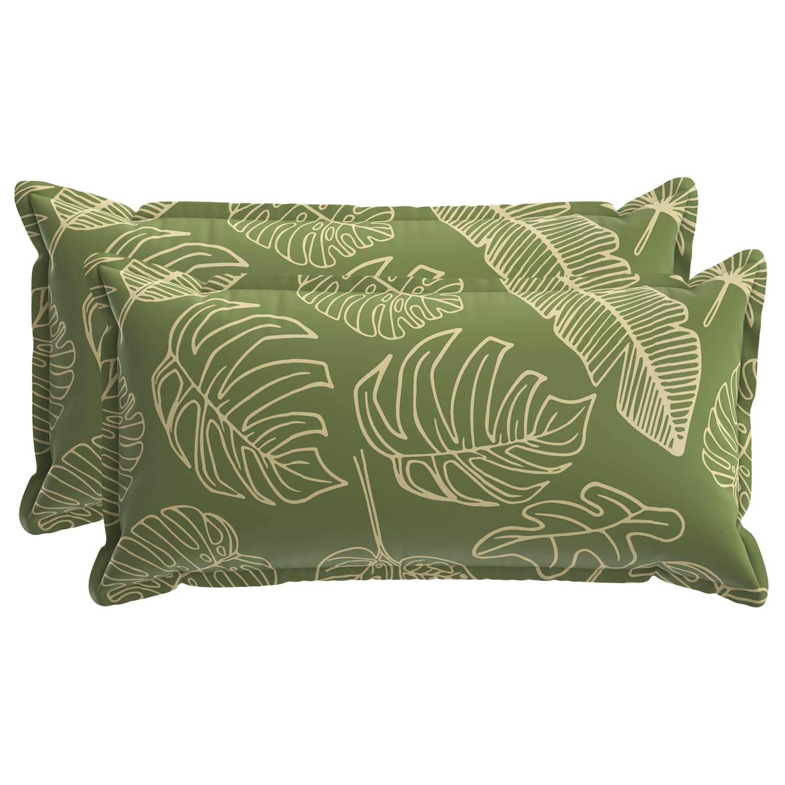 Párna huzat 2 db houten levélminta 40 x 80 cm poliészter