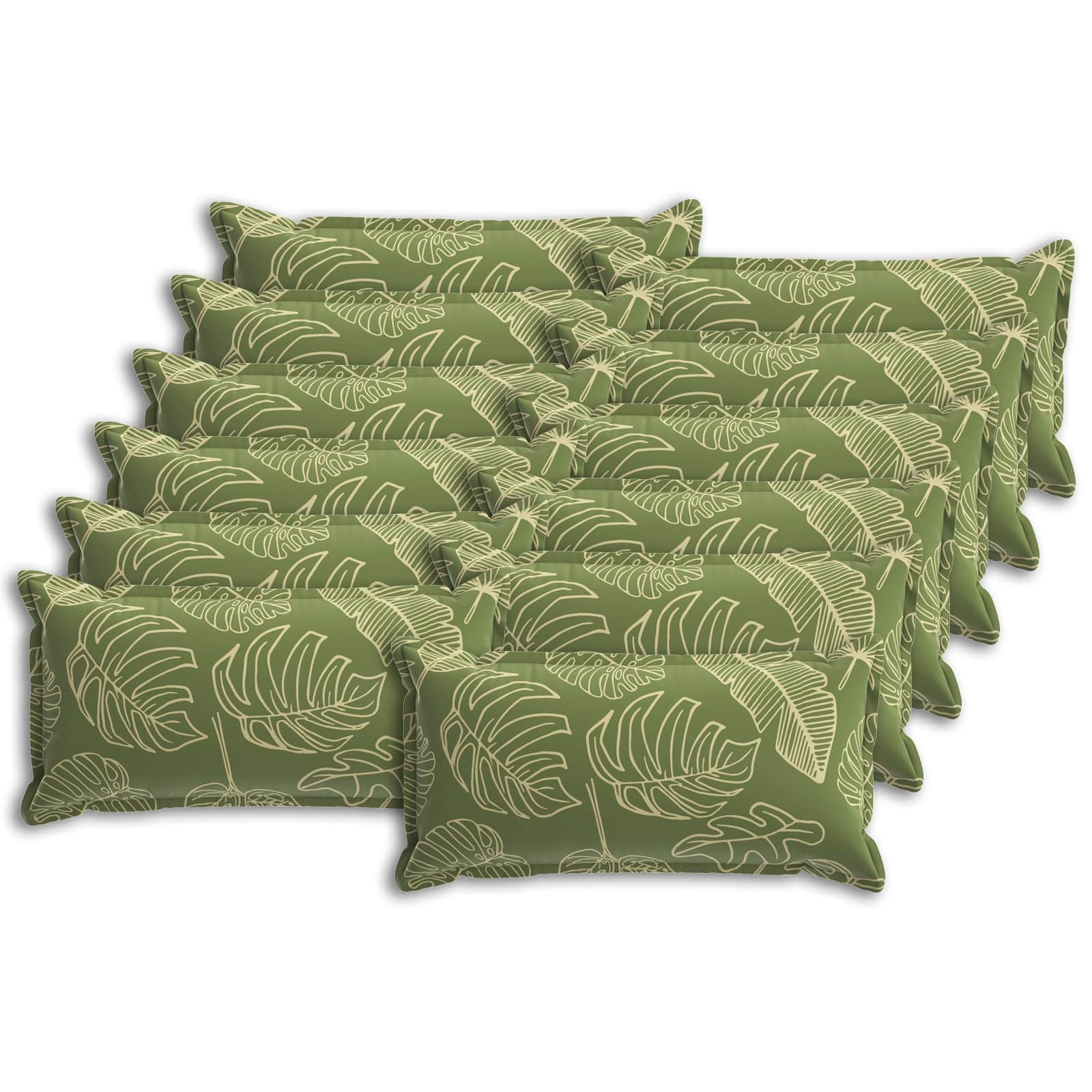 Párna huzat 12 db houten levélminta 40 x 80 cm poliészter